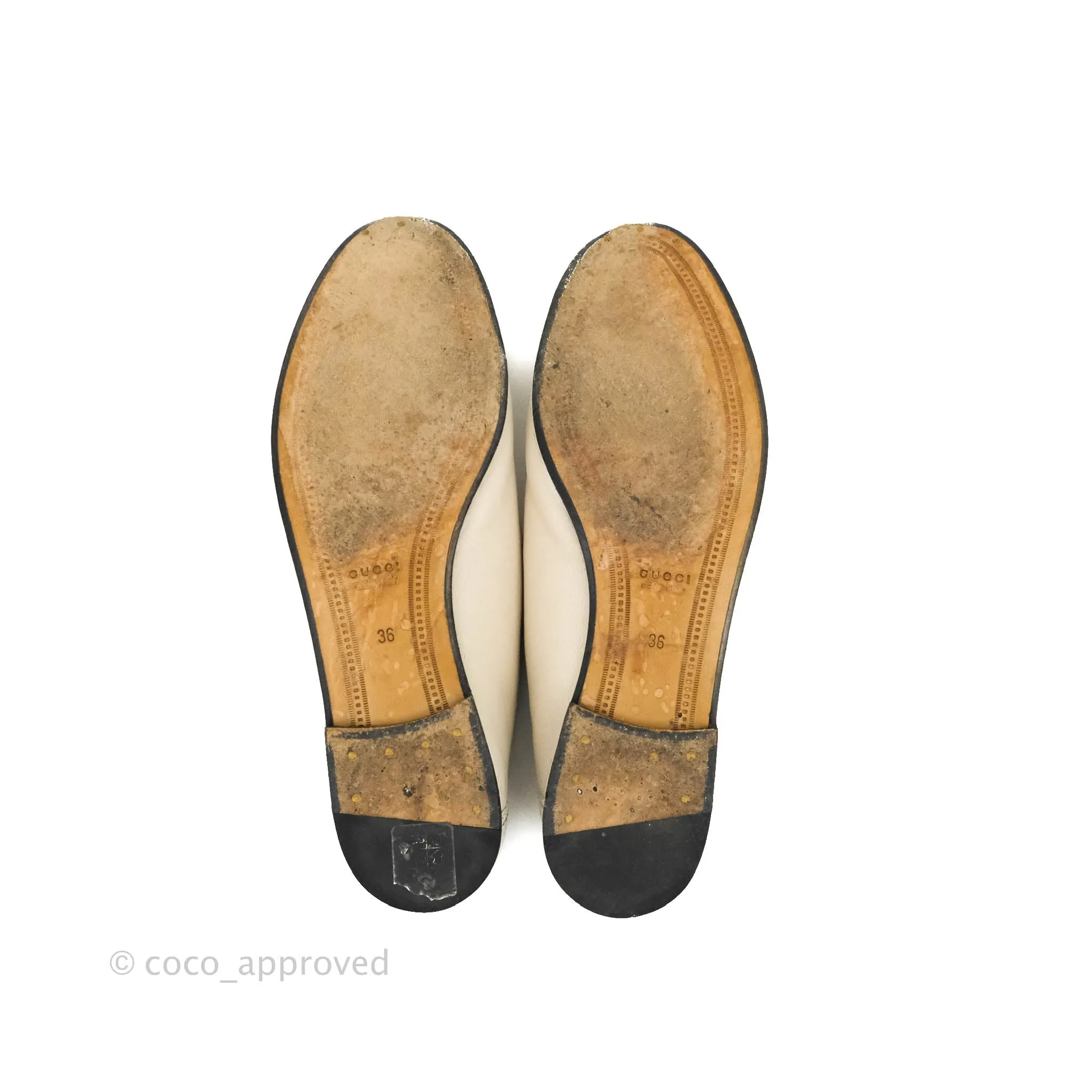 Gucci Horsebit Loafer White Leather Size 36