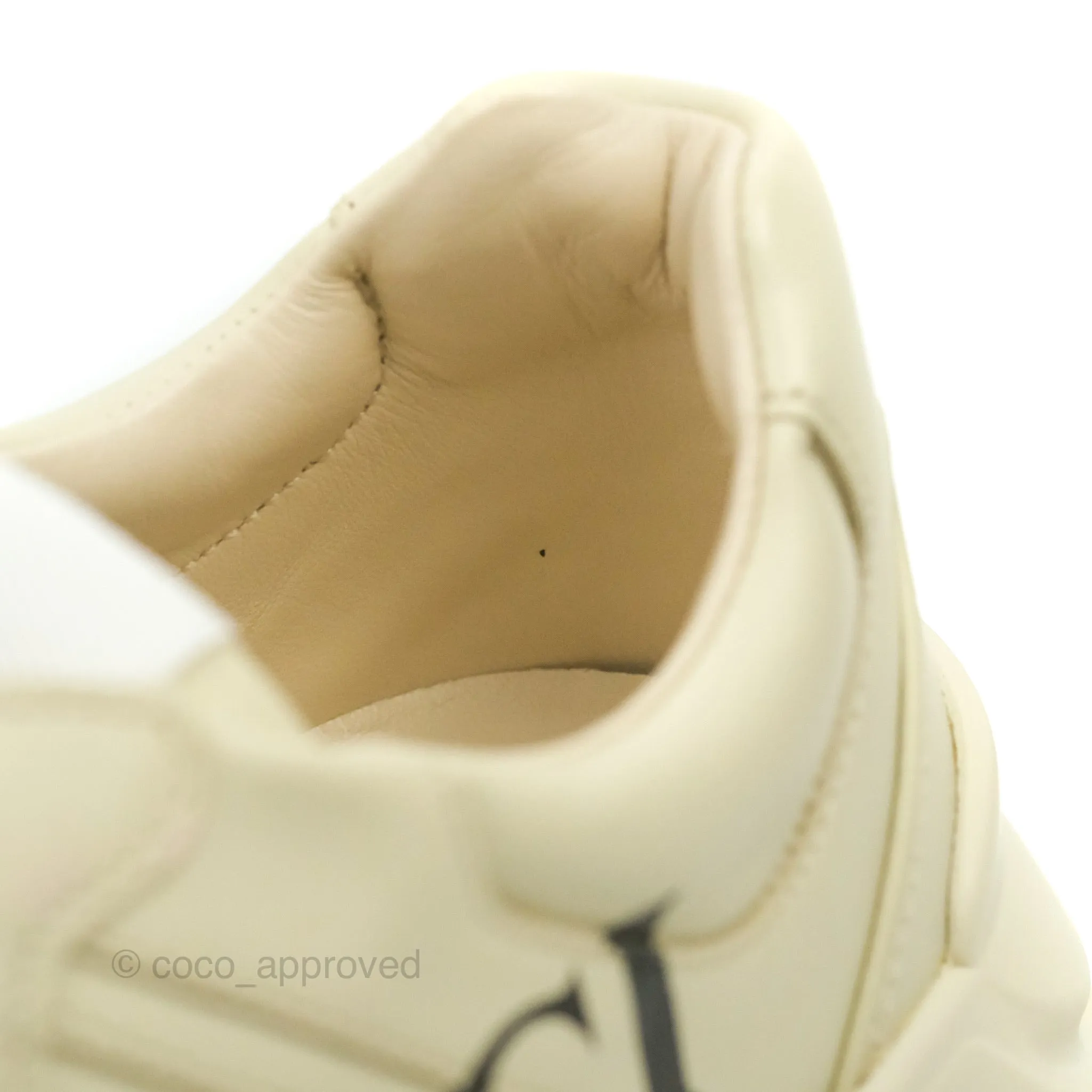 Gucci Ivory Toddler Rhyton KAI Bear Logo Leather Sneaker