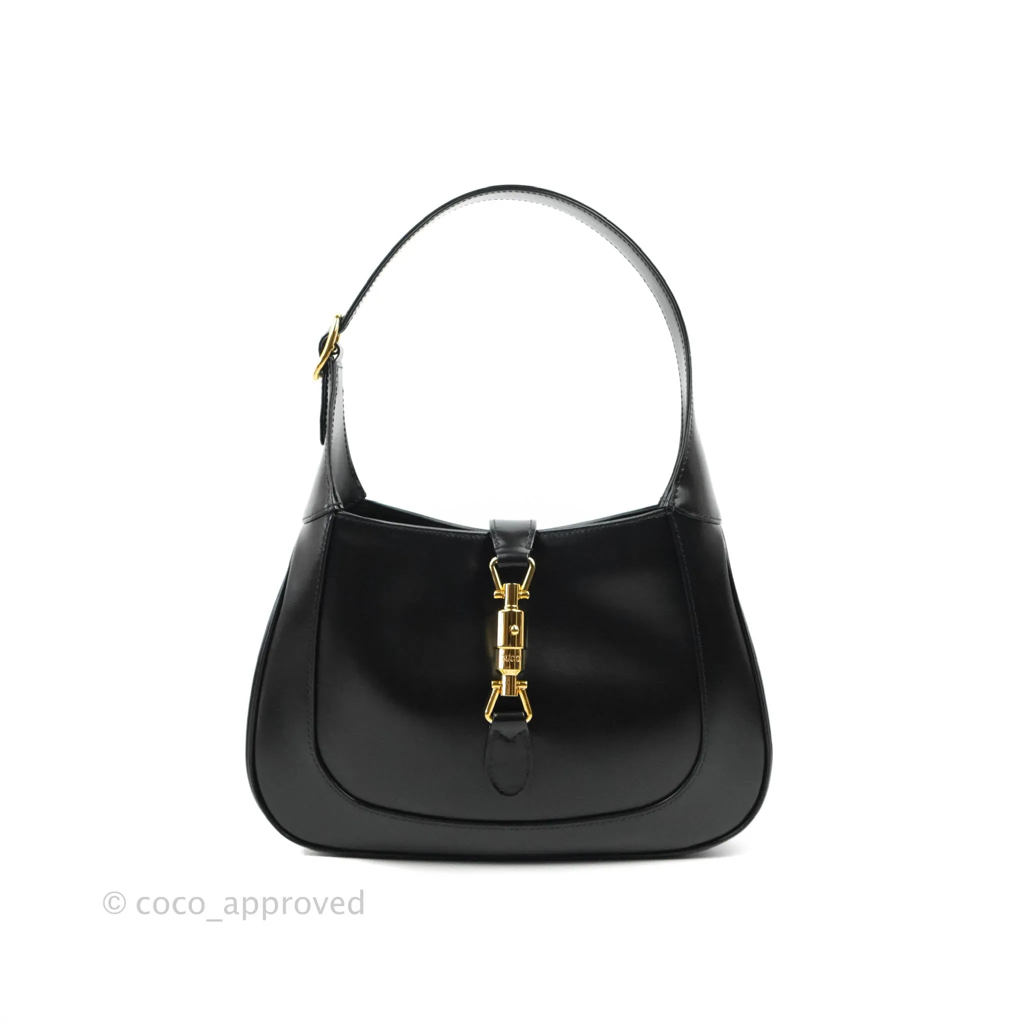 Gucci Jackie 1961 Black Small Shoulder Bag Gold Hardware