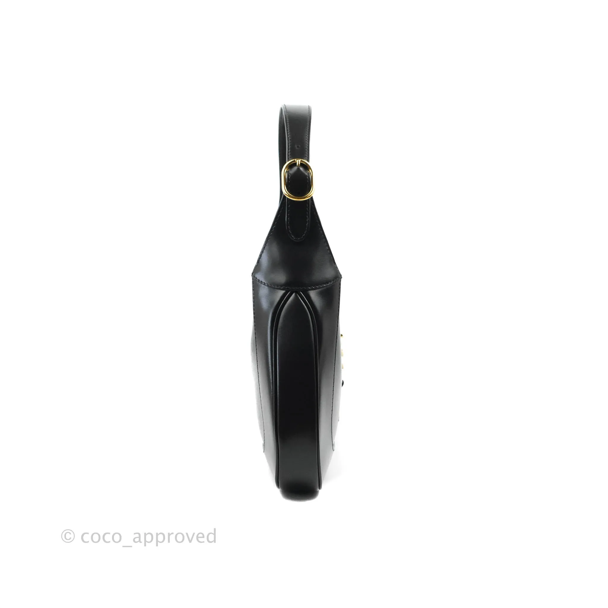 Gucci Jackie 1961 Black Small Shoulder Bag Gold Hardware