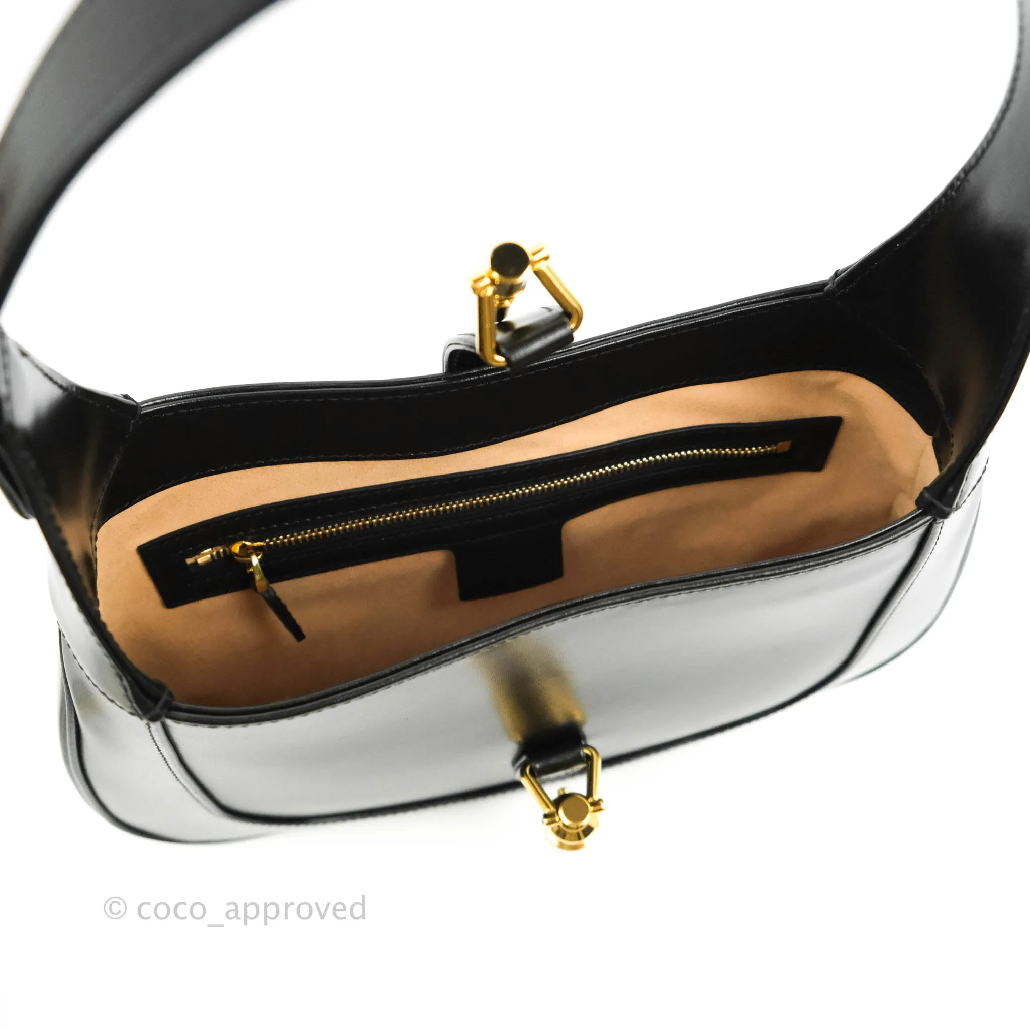 Gucci Jackie 1961 Black Small Shoulder Bag Gold Hardware