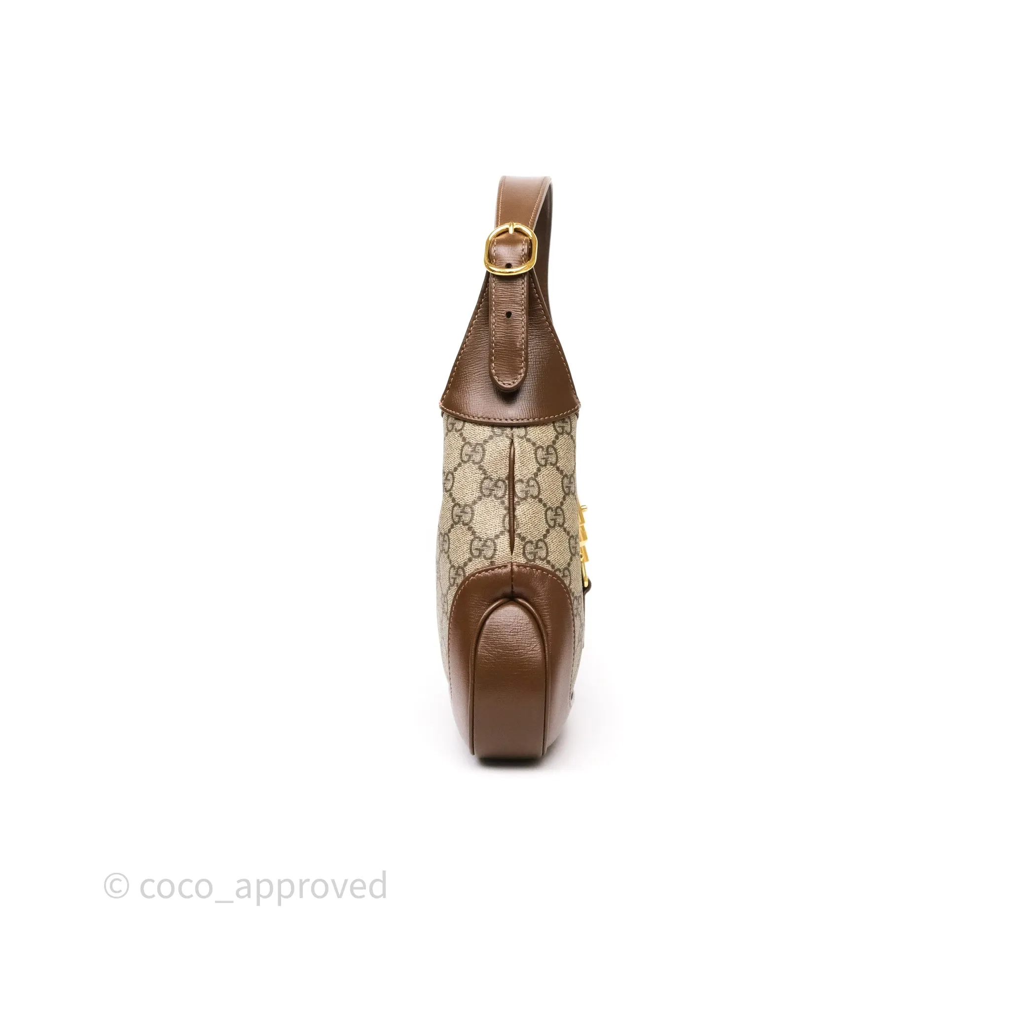 Gucci Jackie 1961 Small Shoulder Bag Beige/Ebony GG Supreme Canvas