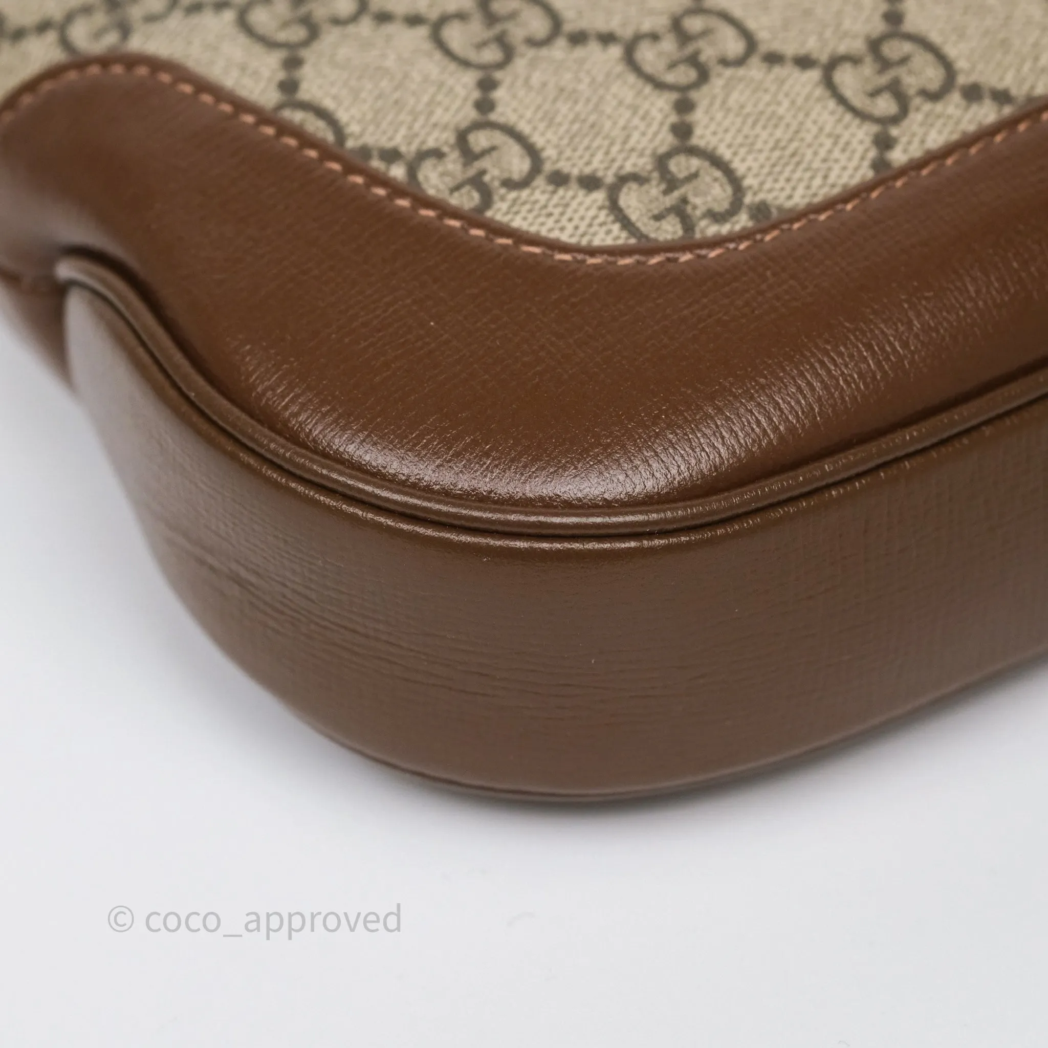 Gucci Jackie 1961 Small Shoulder Bag Beige/Ebony GG Supreme Canvas