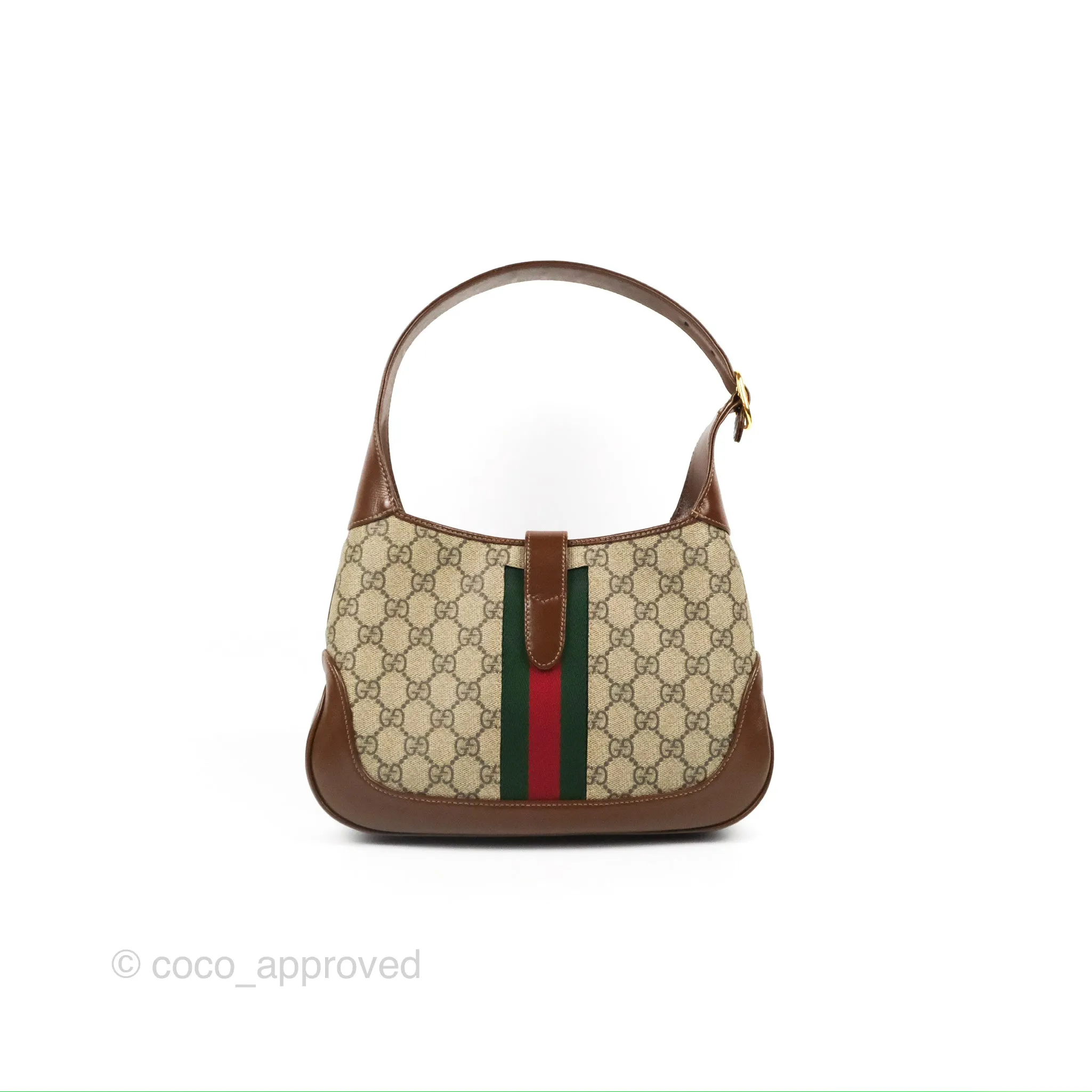 Gucci Jackie 1961 Small Shoulder Bag Beige/Ebony GG Supreme Canvas