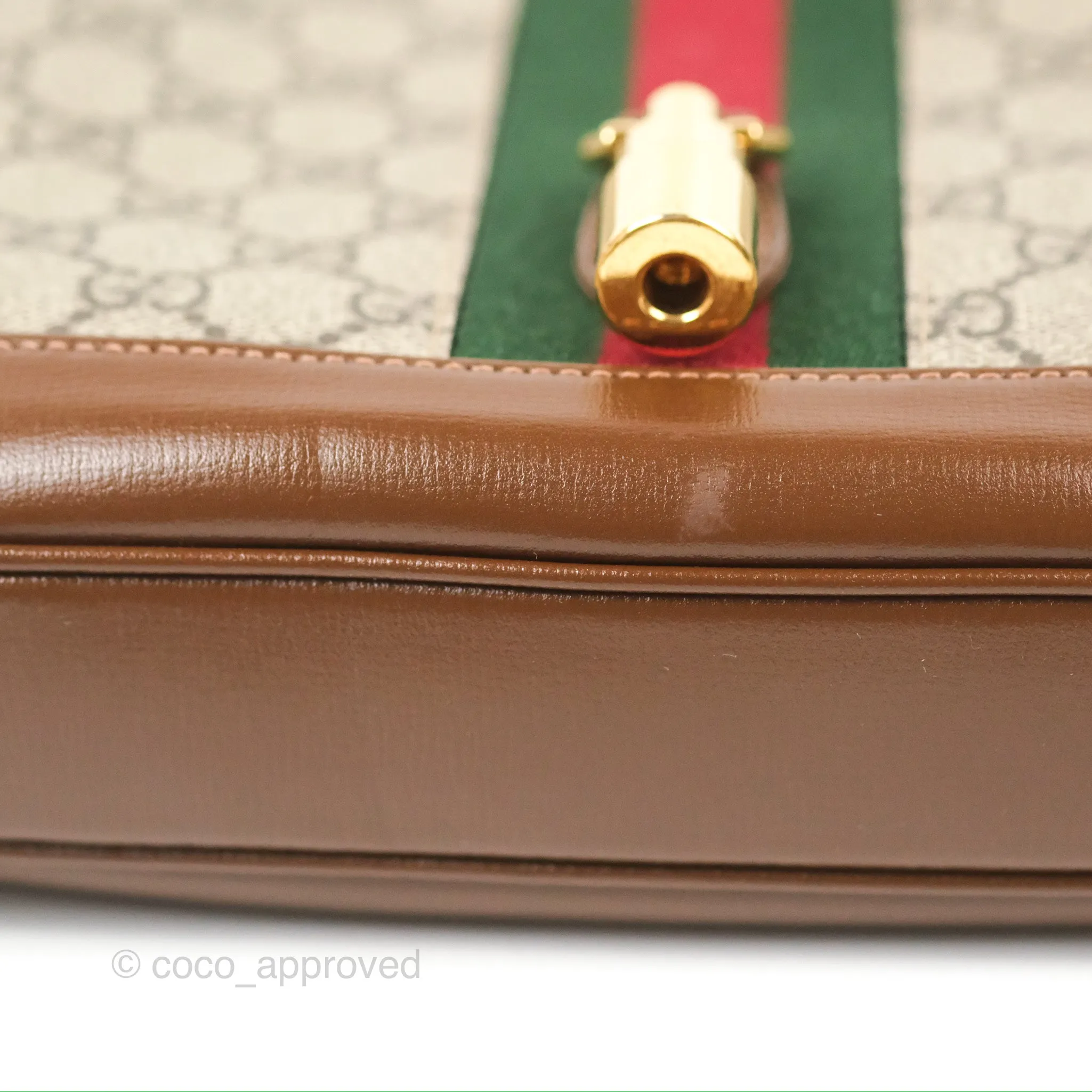 Gucci Jackie 1961 Small Shoulder Bag Beige/Ebony GG Supreme Canvas