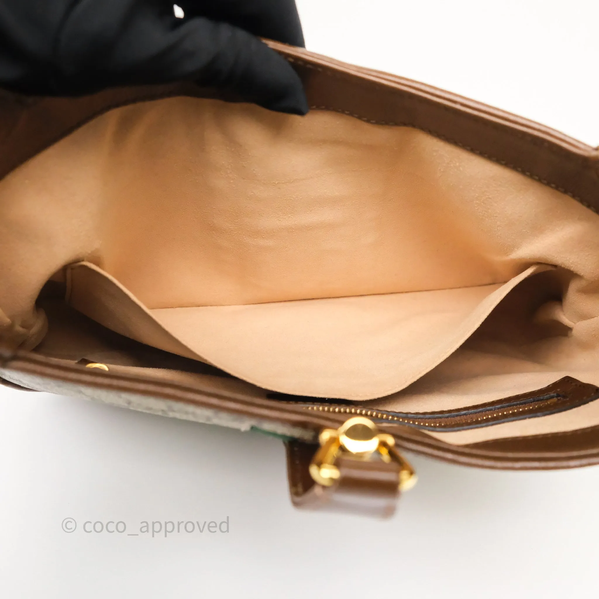 Gucci Jackie 1961 Small Shoulder Bag Beige/Ebony GG Supreme Canvas