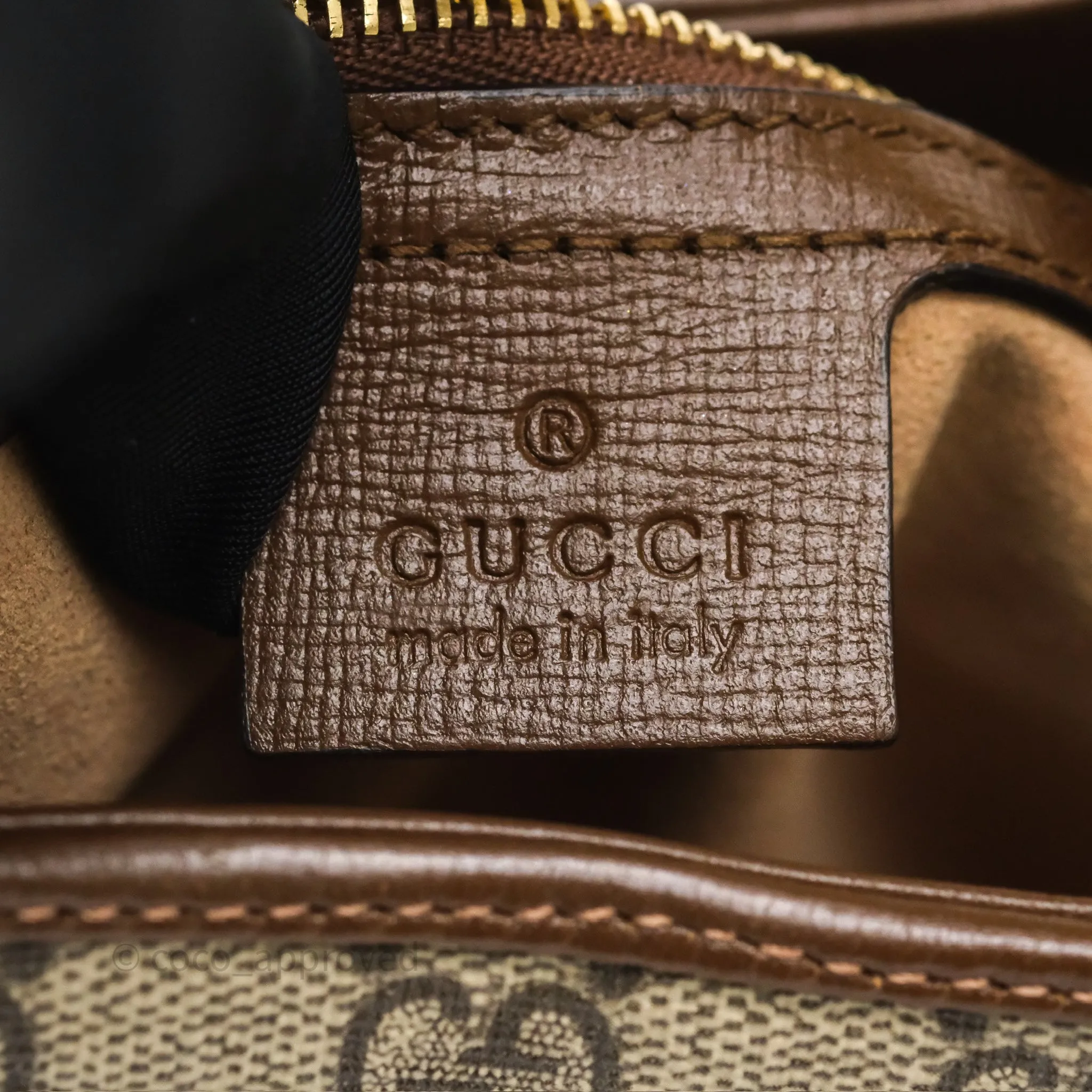 Gucci Jackie 1961 Small Shoulder Bag Beige/Ebony GG Supreme Canvas