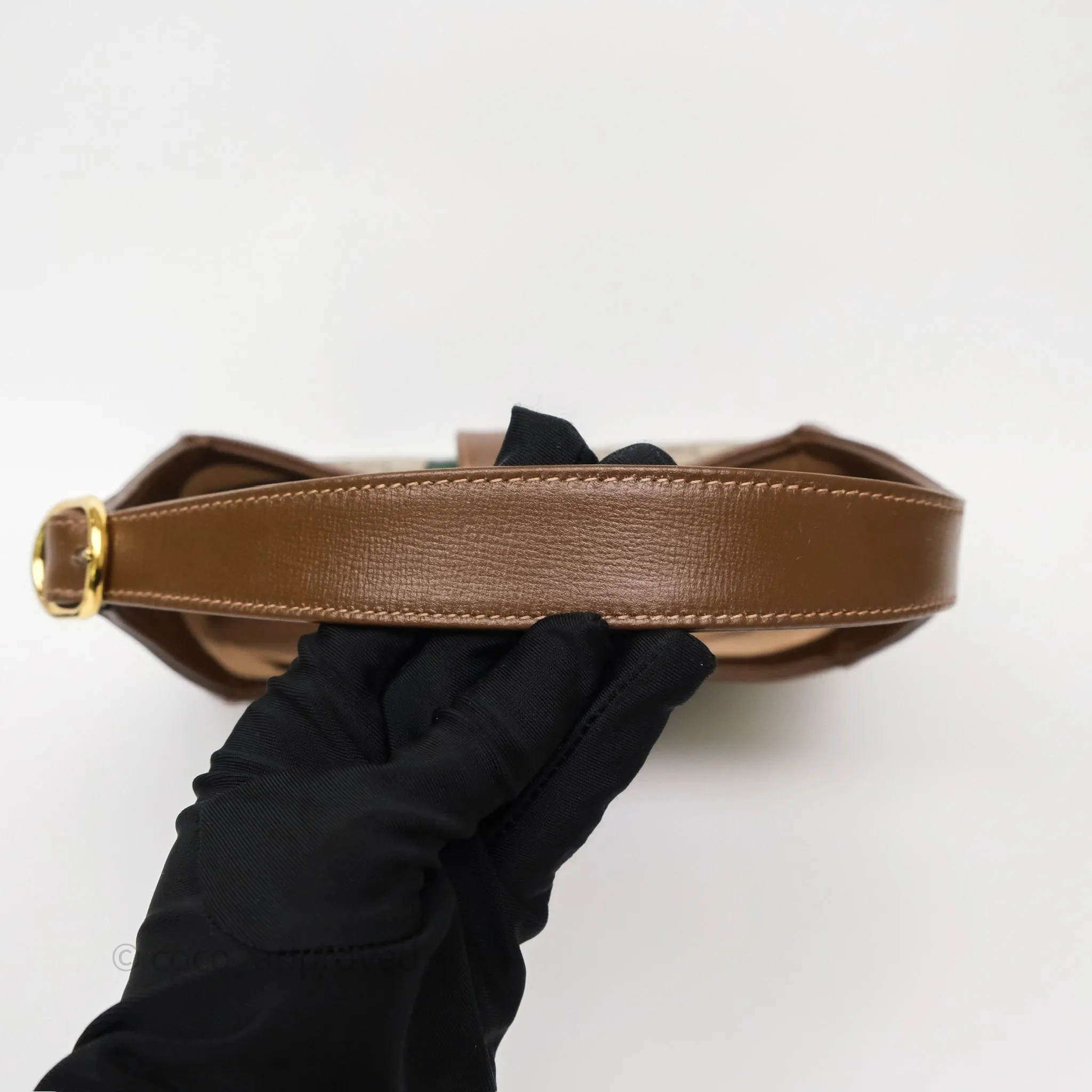 Gucci Jackie 1961 Small Shoulder Bag Beige/Ebony GG Supreme Canvas