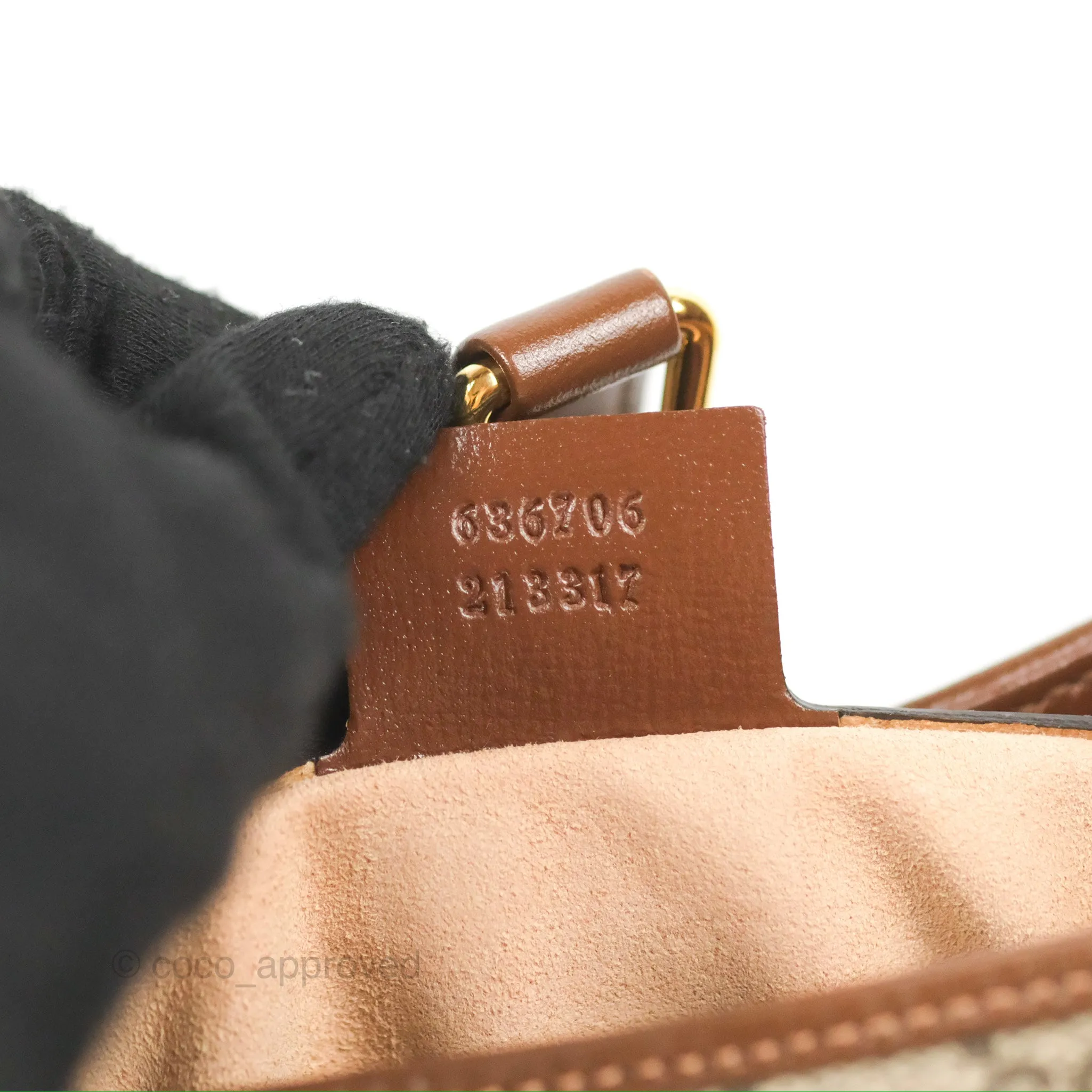 Gucci Jackie 1961 Small Shoulder Bag Beige/Ebony GG Supreme Canvas