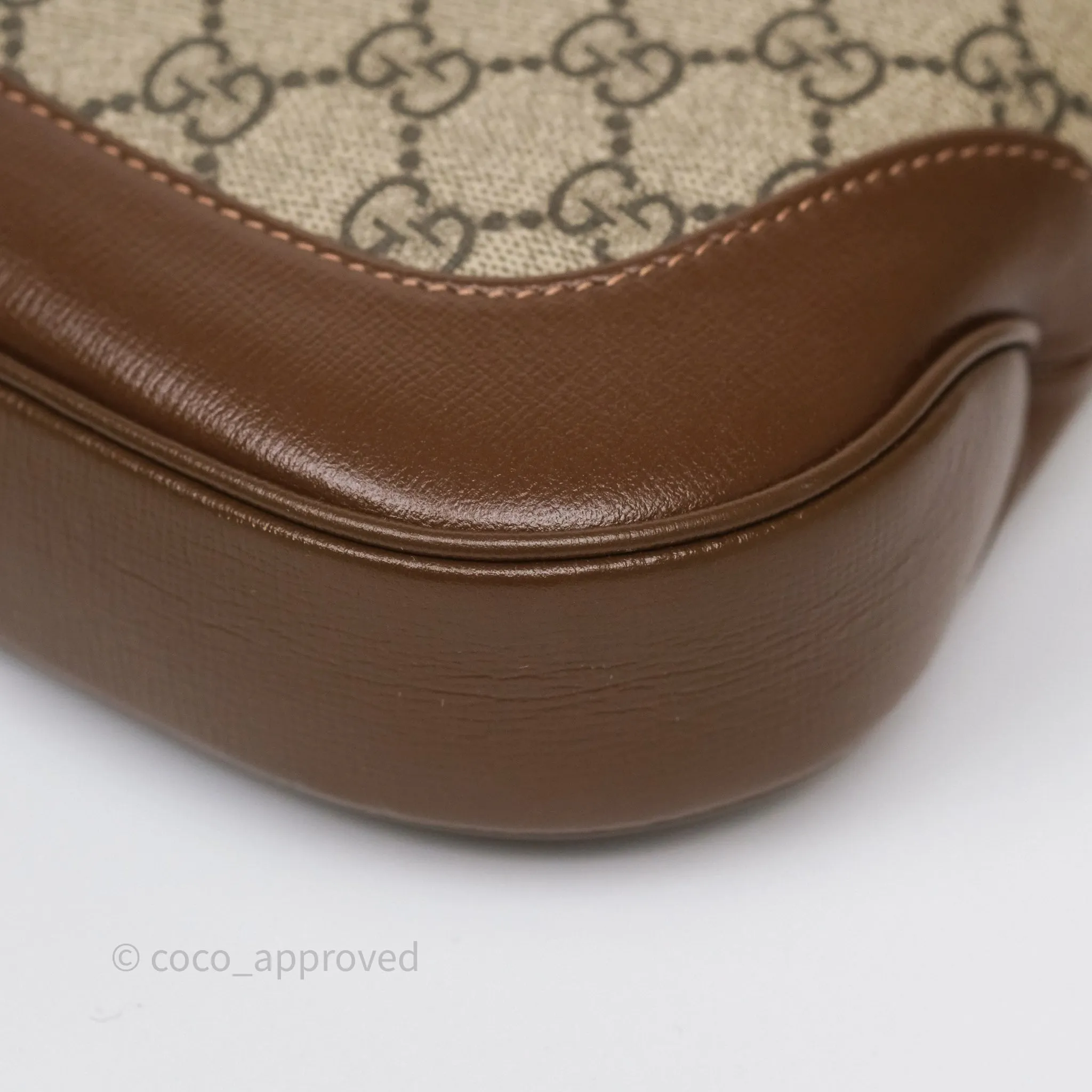 Gucci Jackie 1961 Small Shoulder Bag Beige/Ebony GG Supreme Canvas