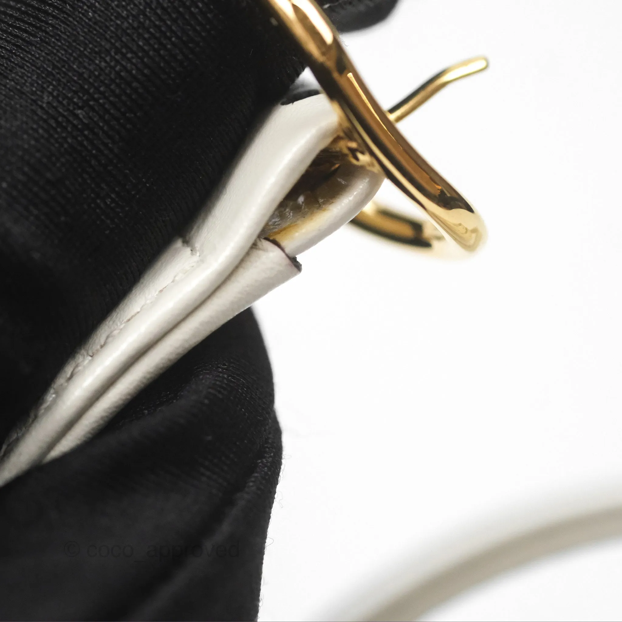 Gucci Jackie 1961 White Mini Shoulder Bag Gold Hardware