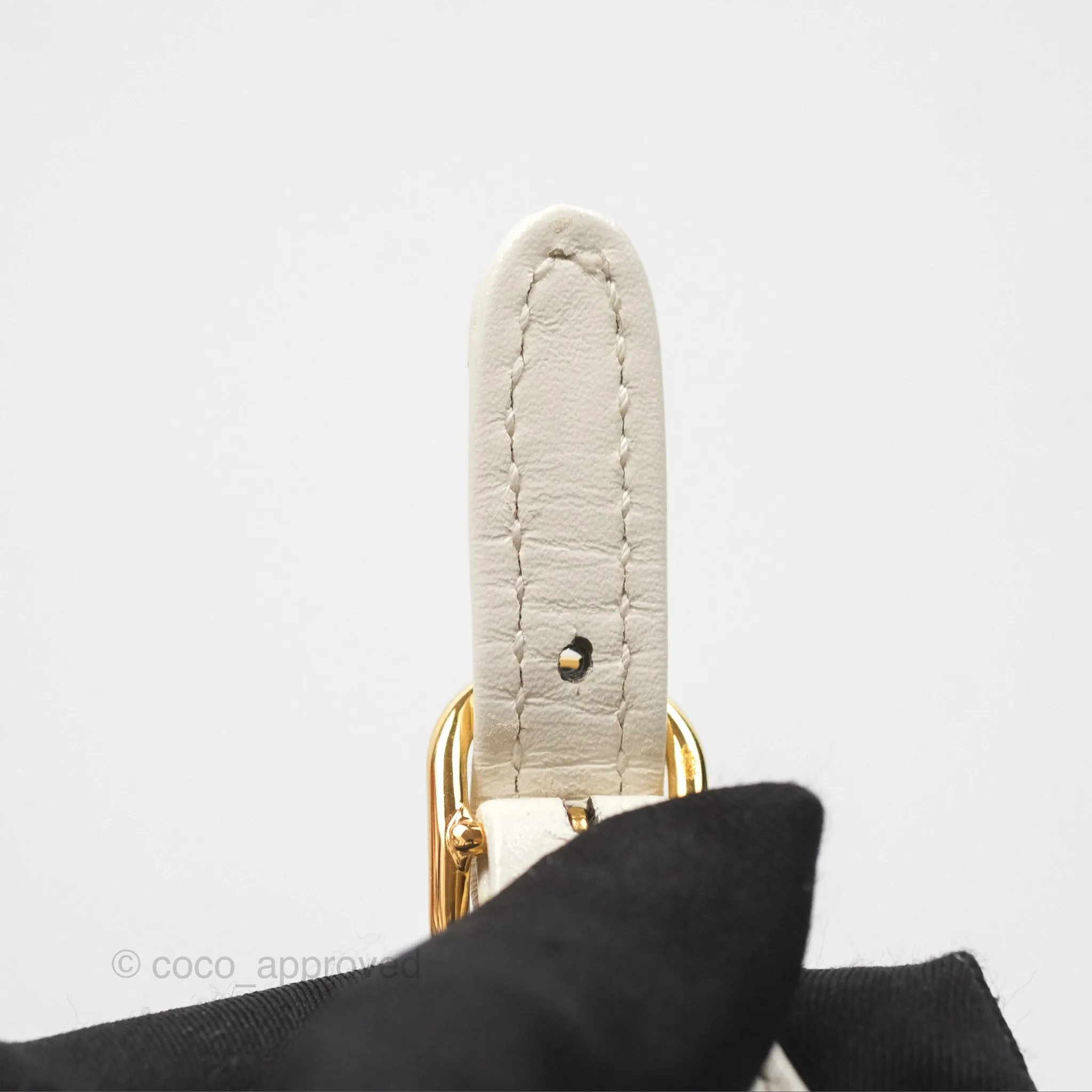 Gucci Jackie 1961 White Mini Shoulder Bag Gold Hardware
