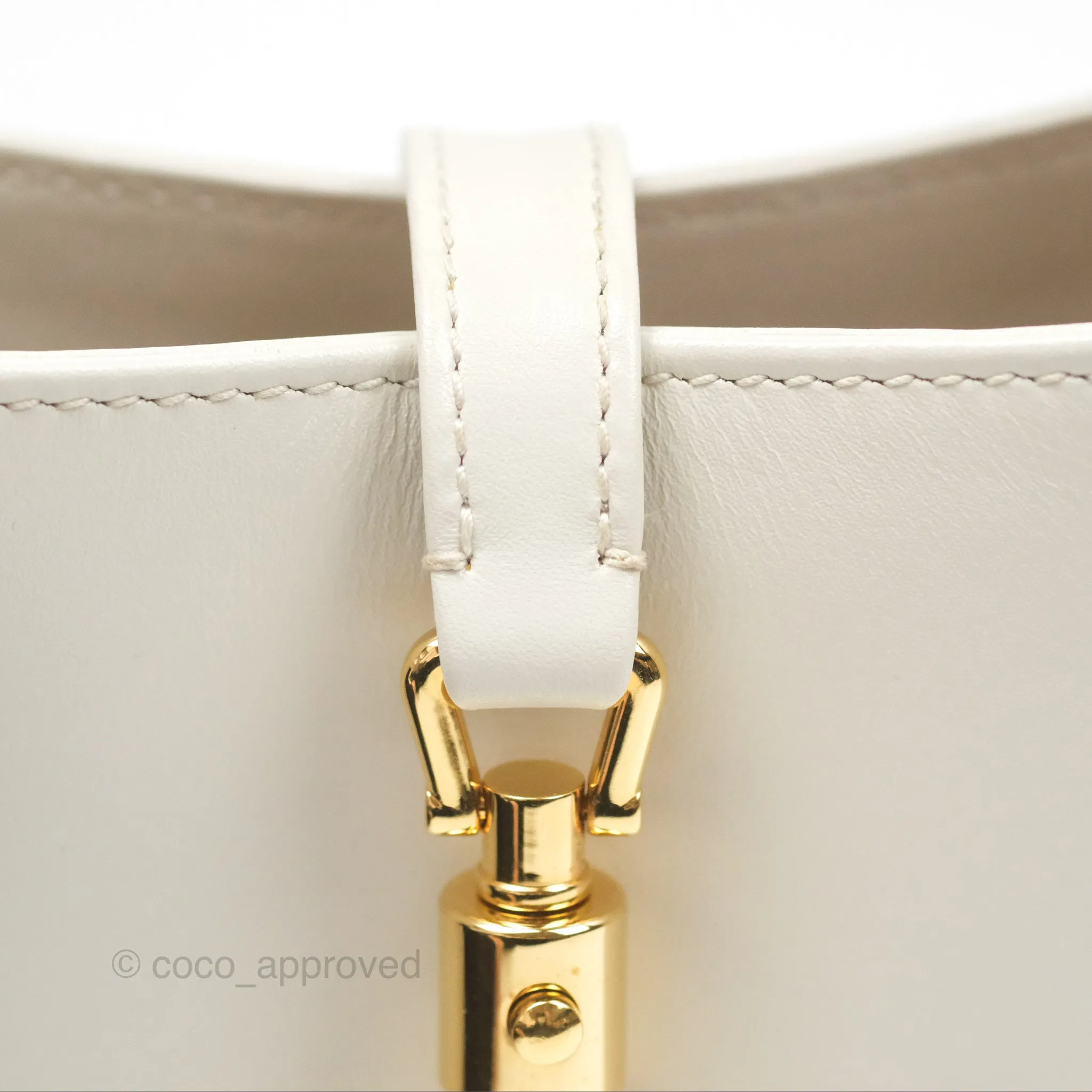 Gucci Jackie 1961 White Mini Shoulder Bag Gold Hardware