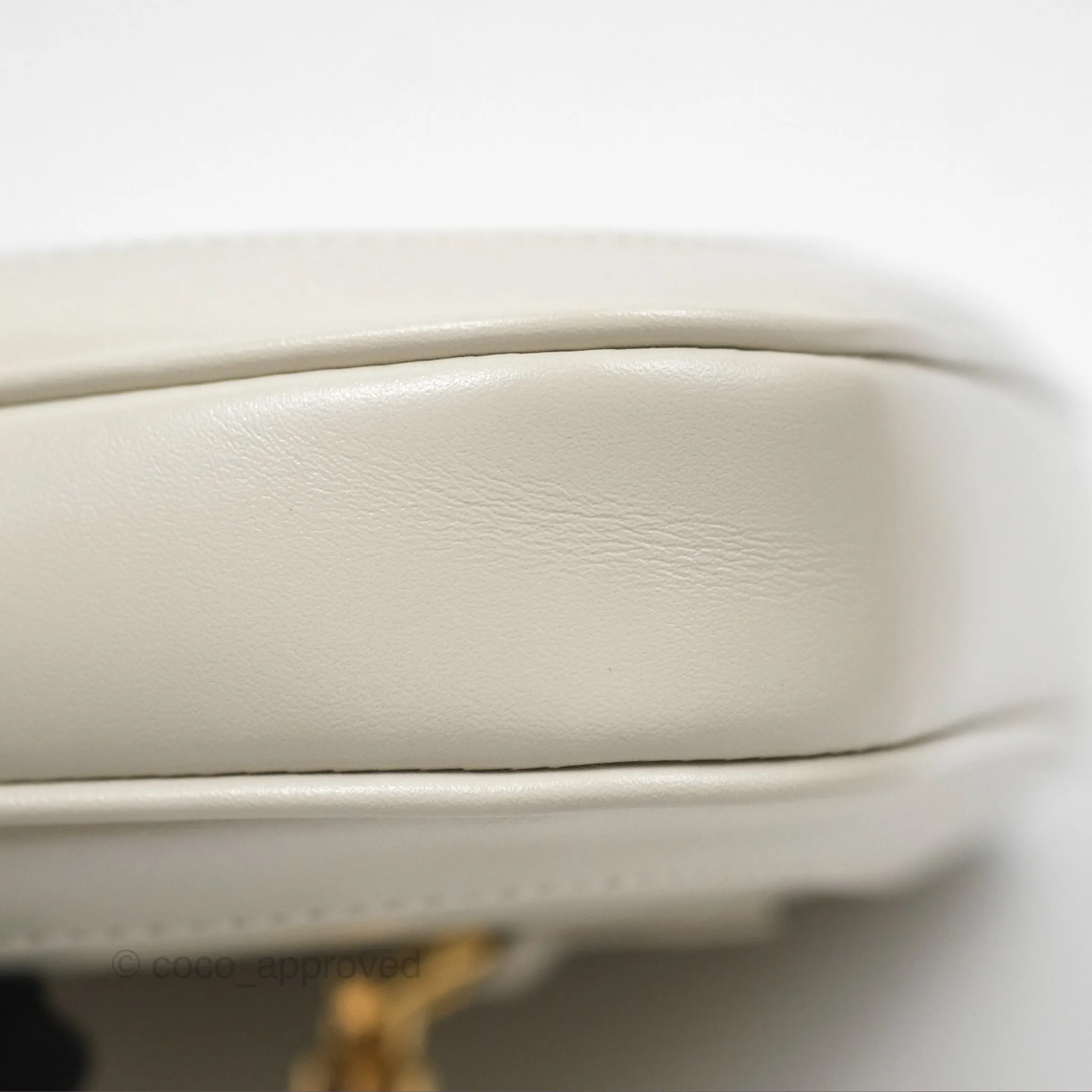 Gucci Jackie 1961 White Mini Shoulder Bag Gold Hardware