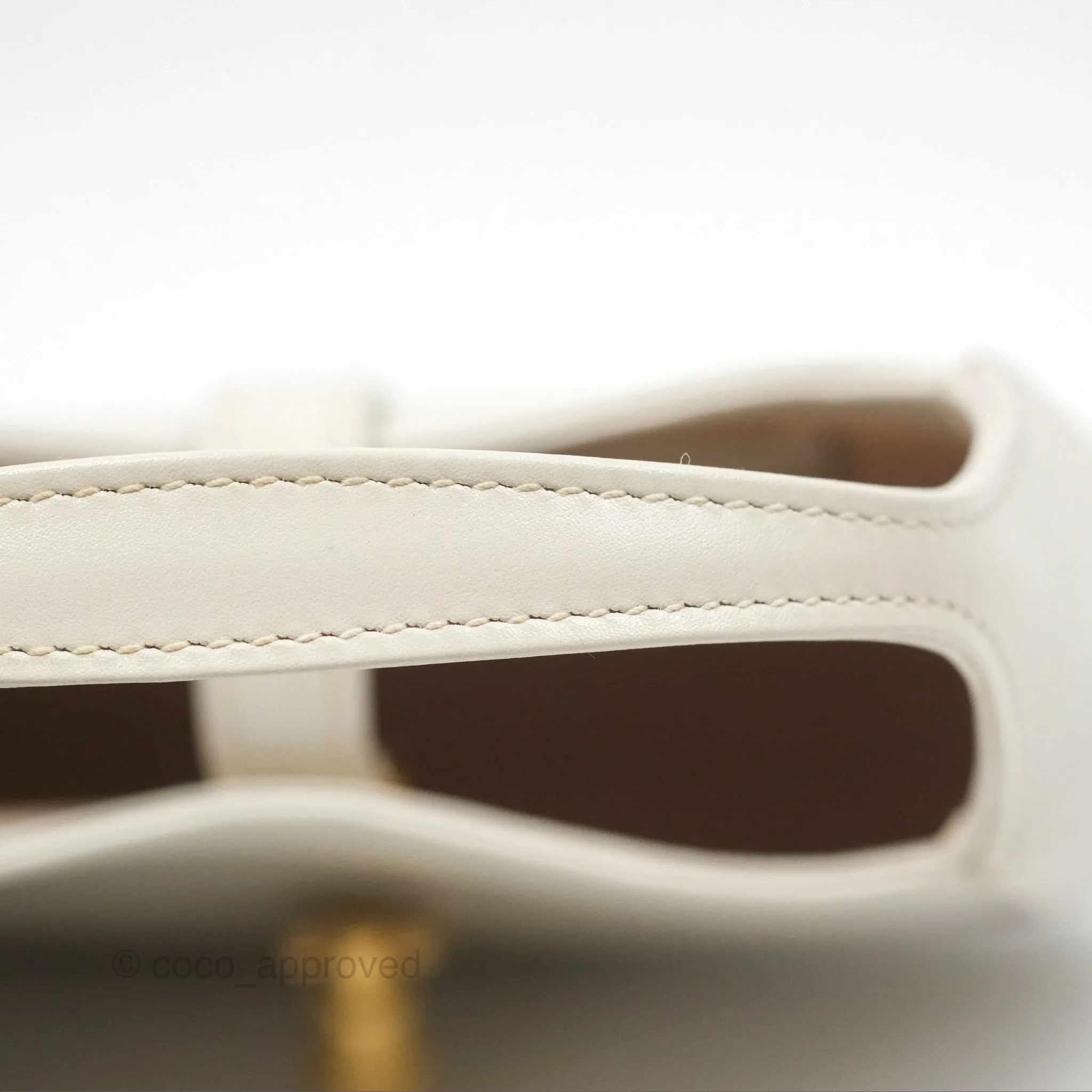 Gucci Jackie 1961 White Mini Shoulder Bag Gold Hardware