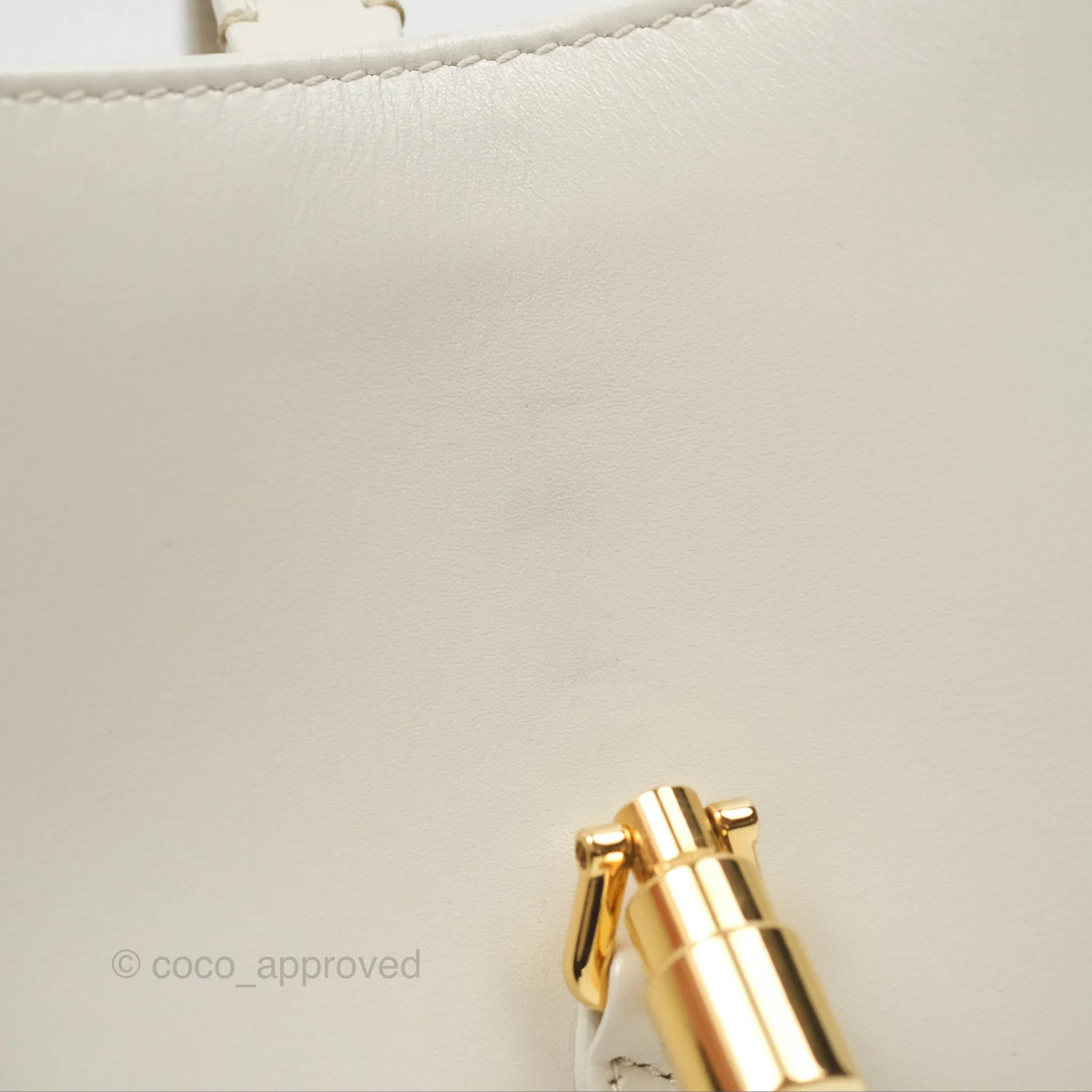 Gucci Jackie 1961 White Mini Shoulder Bag Gold Hardware