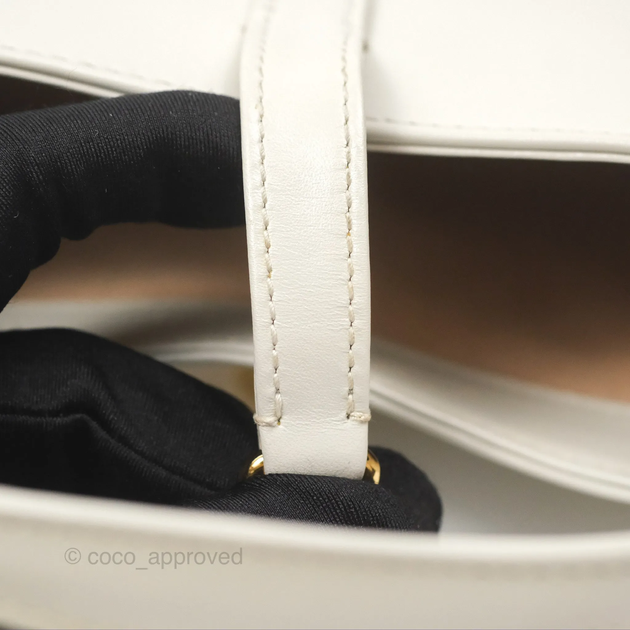 Gucci Jackie 1961 White Mini Shoulder Bag Gold Hardware