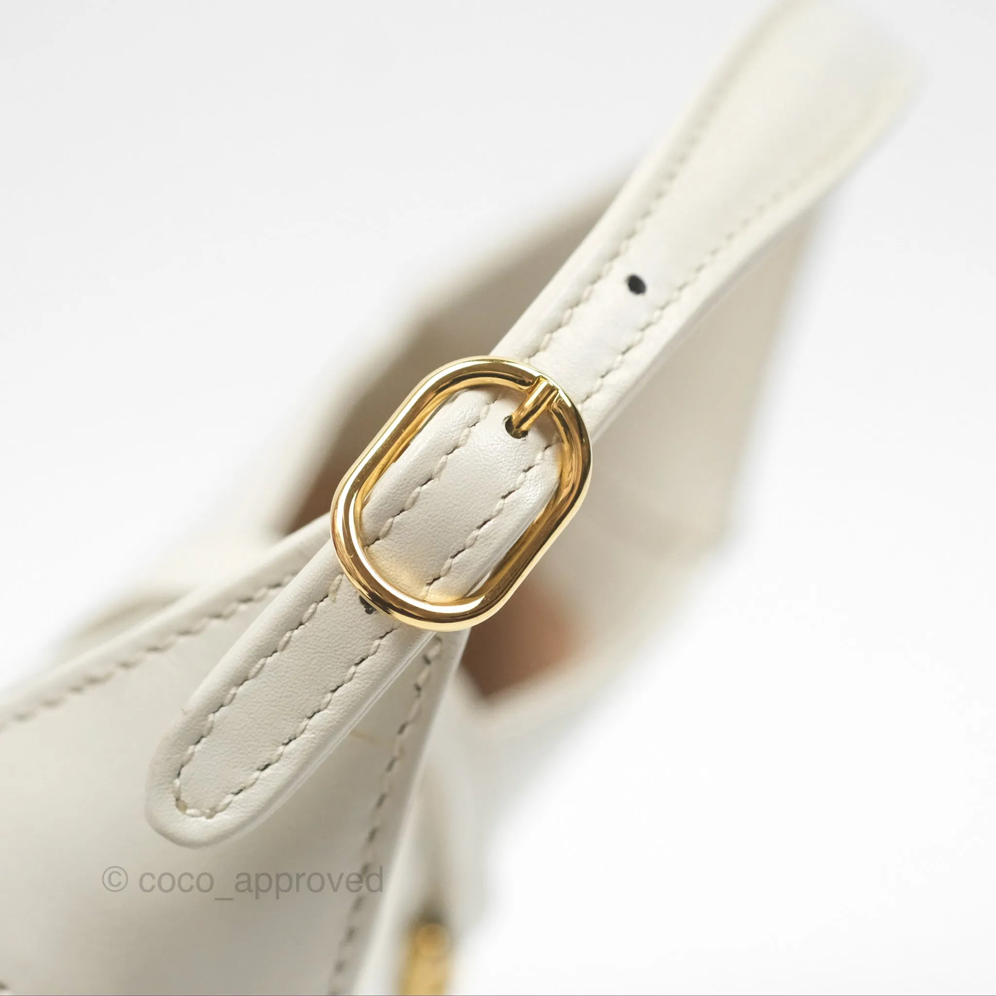 Gucci Jackie 1961 White Mini Shoulder Bag Gold Hardware