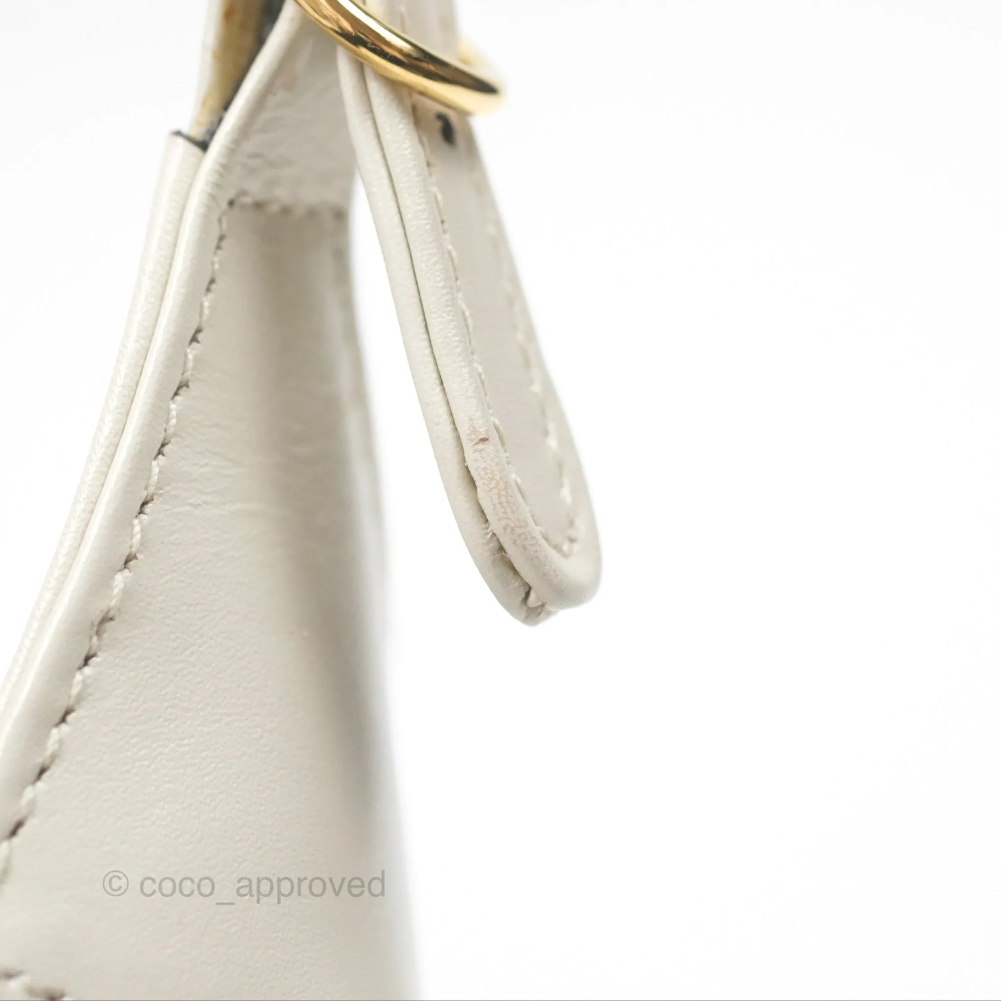 Gucci Jackie 1961 White Mini Shoulder Bag Gold Hardware