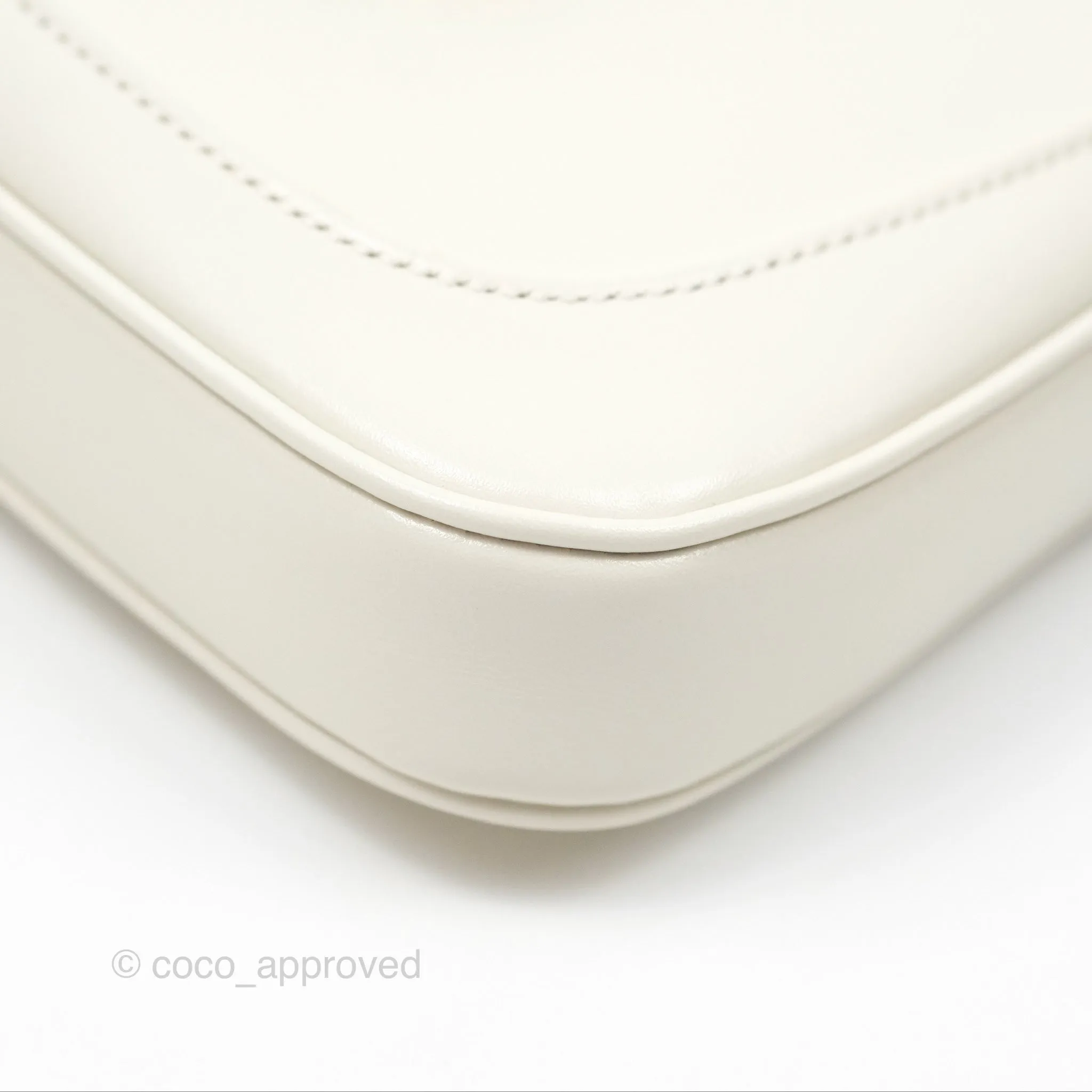 Gucci Jackie 1961 White Mini Shoulder Bag Gold Hardware