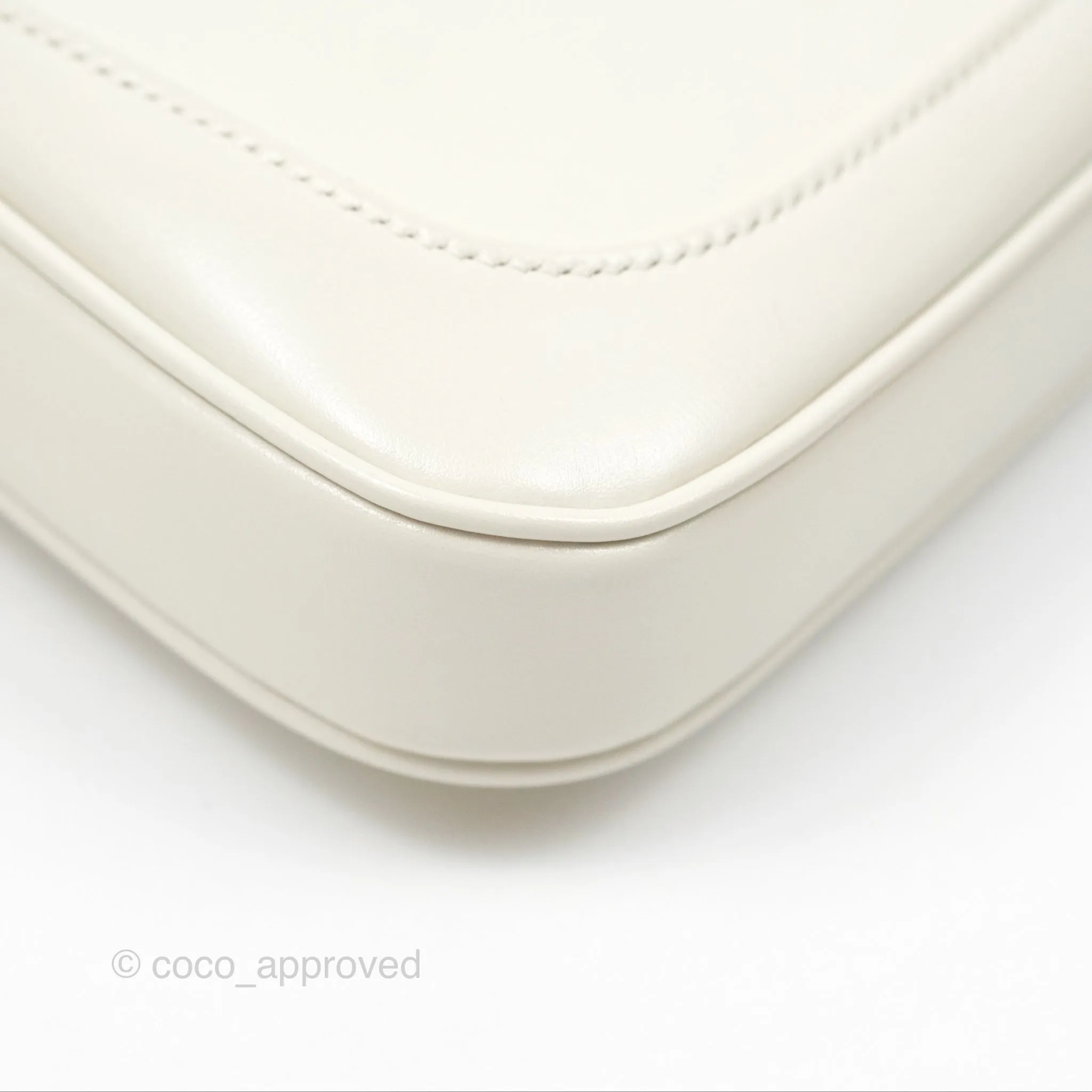 Gucci Jackie 1961 White Mini Shoulder Bag Gold Hardware