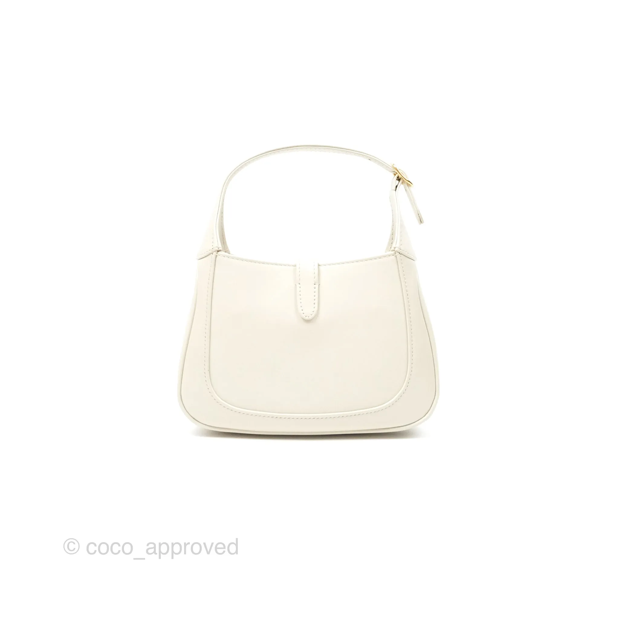 Gucci Jackie 1961 White Mini Shoulder Bag Gold Hardware