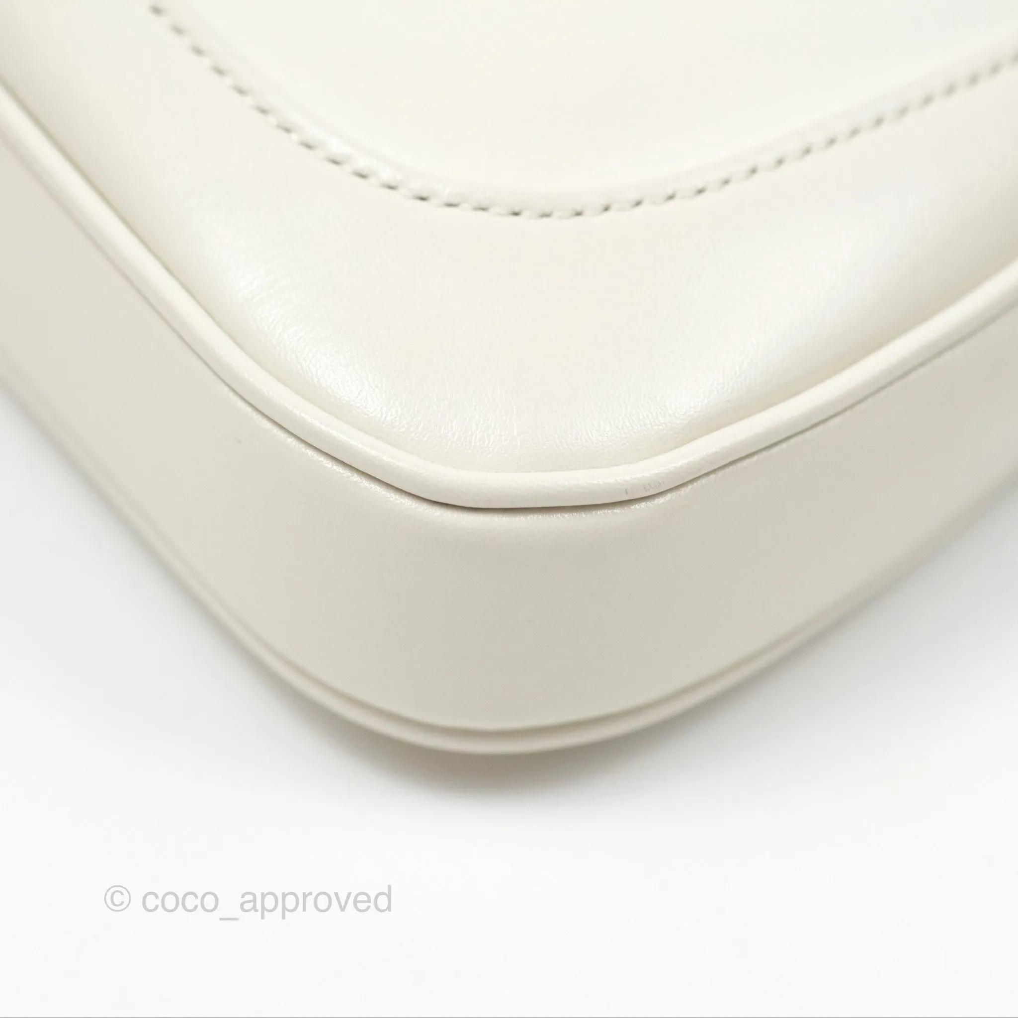 Gucci Jackie 1961 White Mini Shoulder Bag Gold Hardware