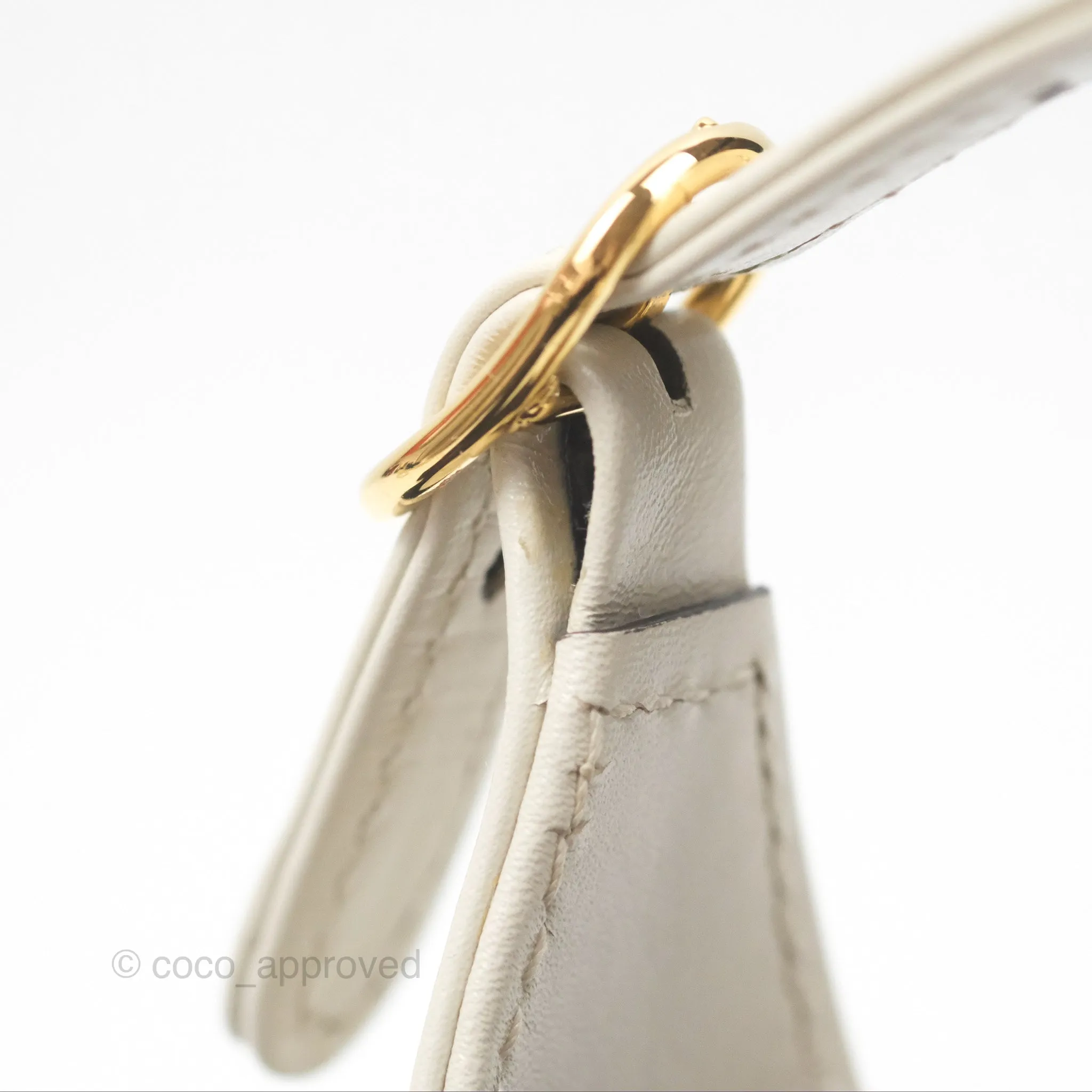 Gucci Jackie 1961 White Mini Shoulder Bag Gold Hardware