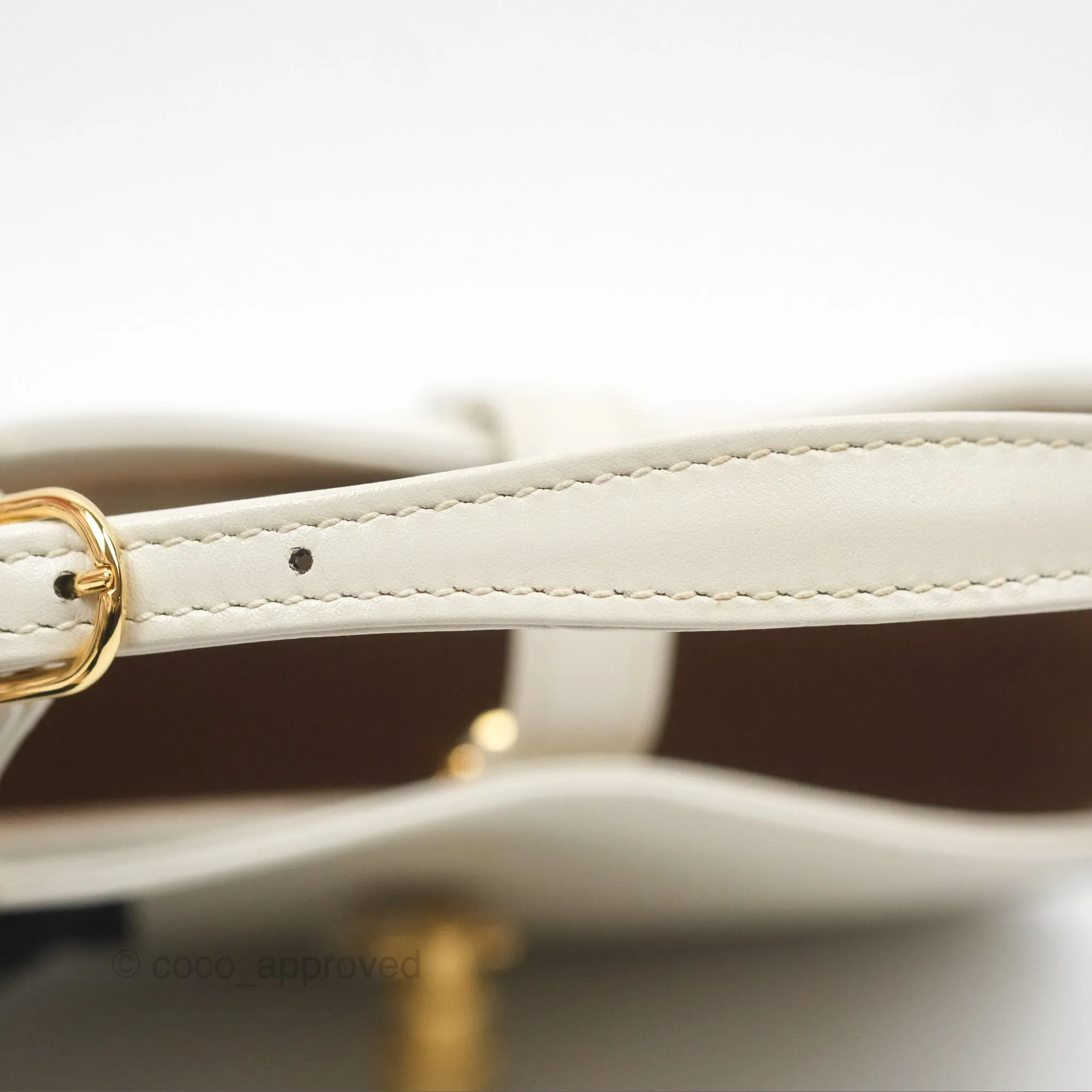 Gucci Jackie 1961 White Mini Shoulder Bag Gold Hardware