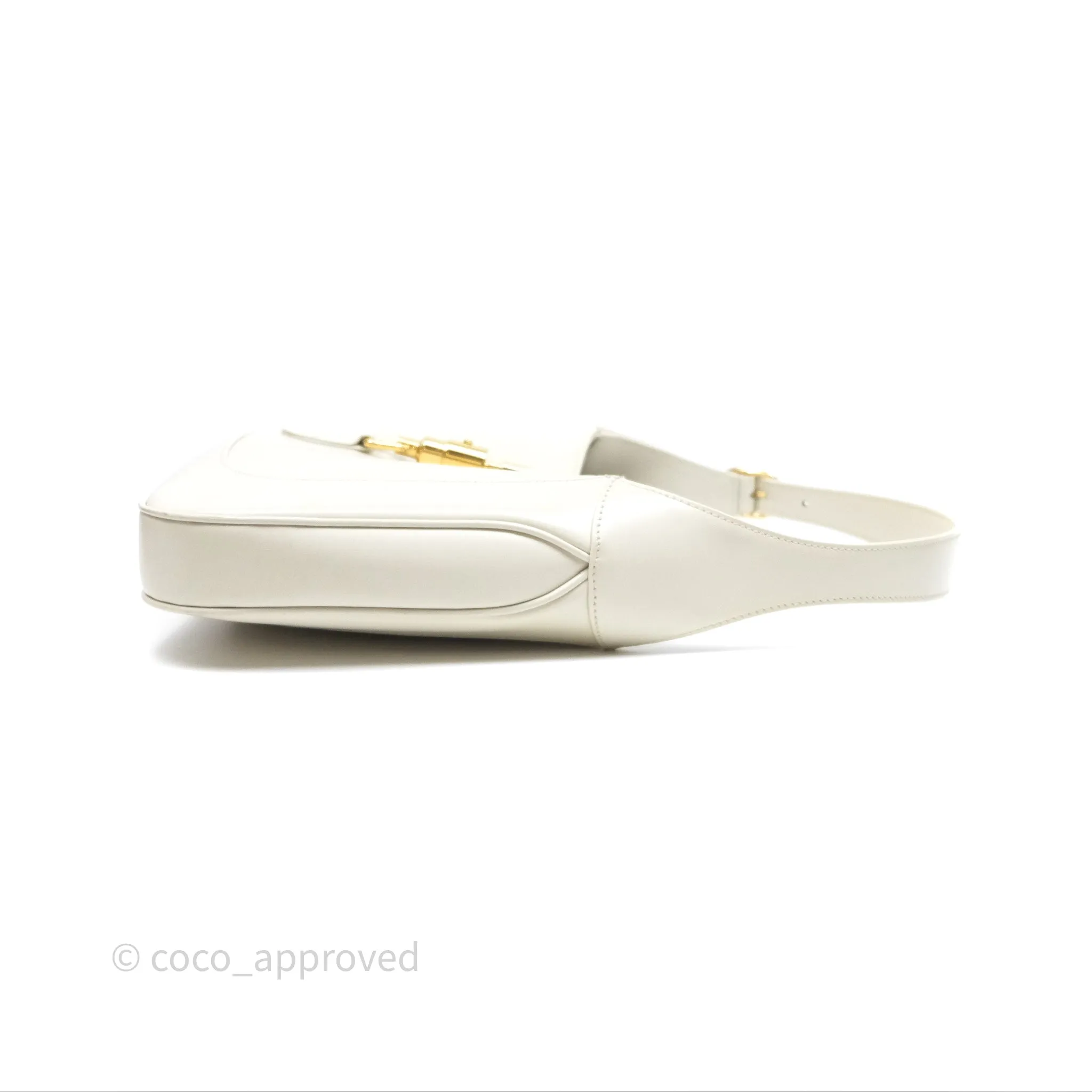 Gucci Jackie 1961 White Small Shoulder Bag Gold Hardware
