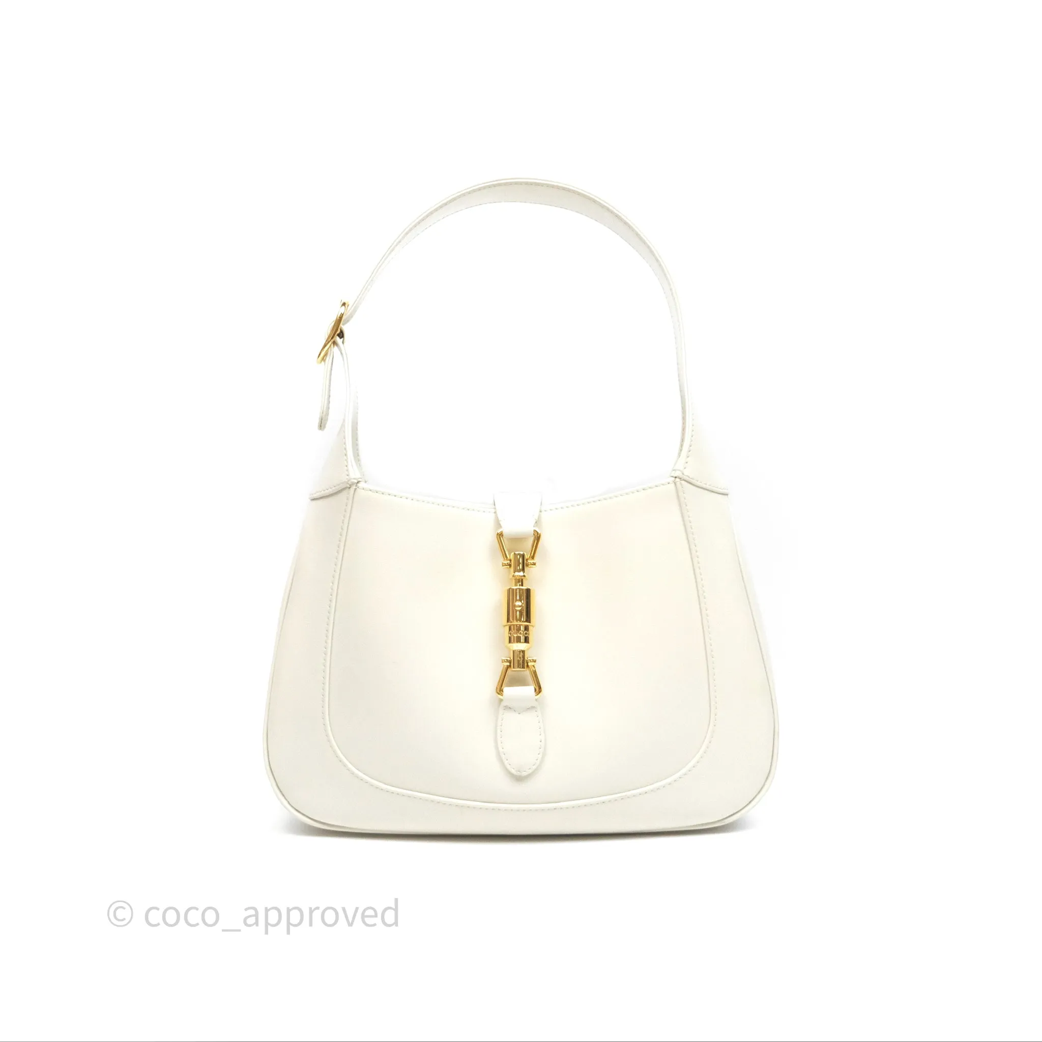 Gucci Jackie 1961 White Small Shoulder Bag Gold Hardware
