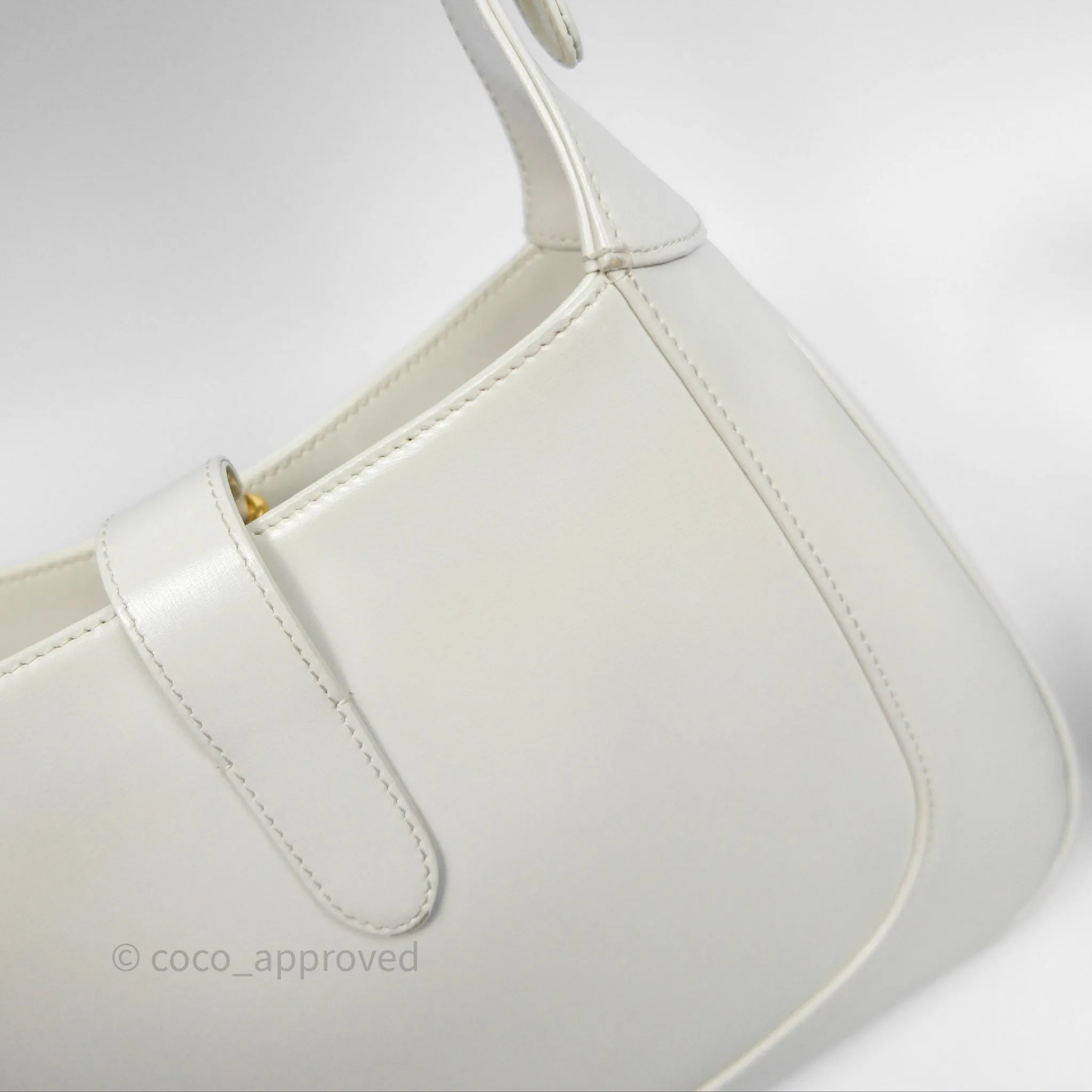Gucci Jackie 1961 White Small Shoulder Bag Gold Hardware