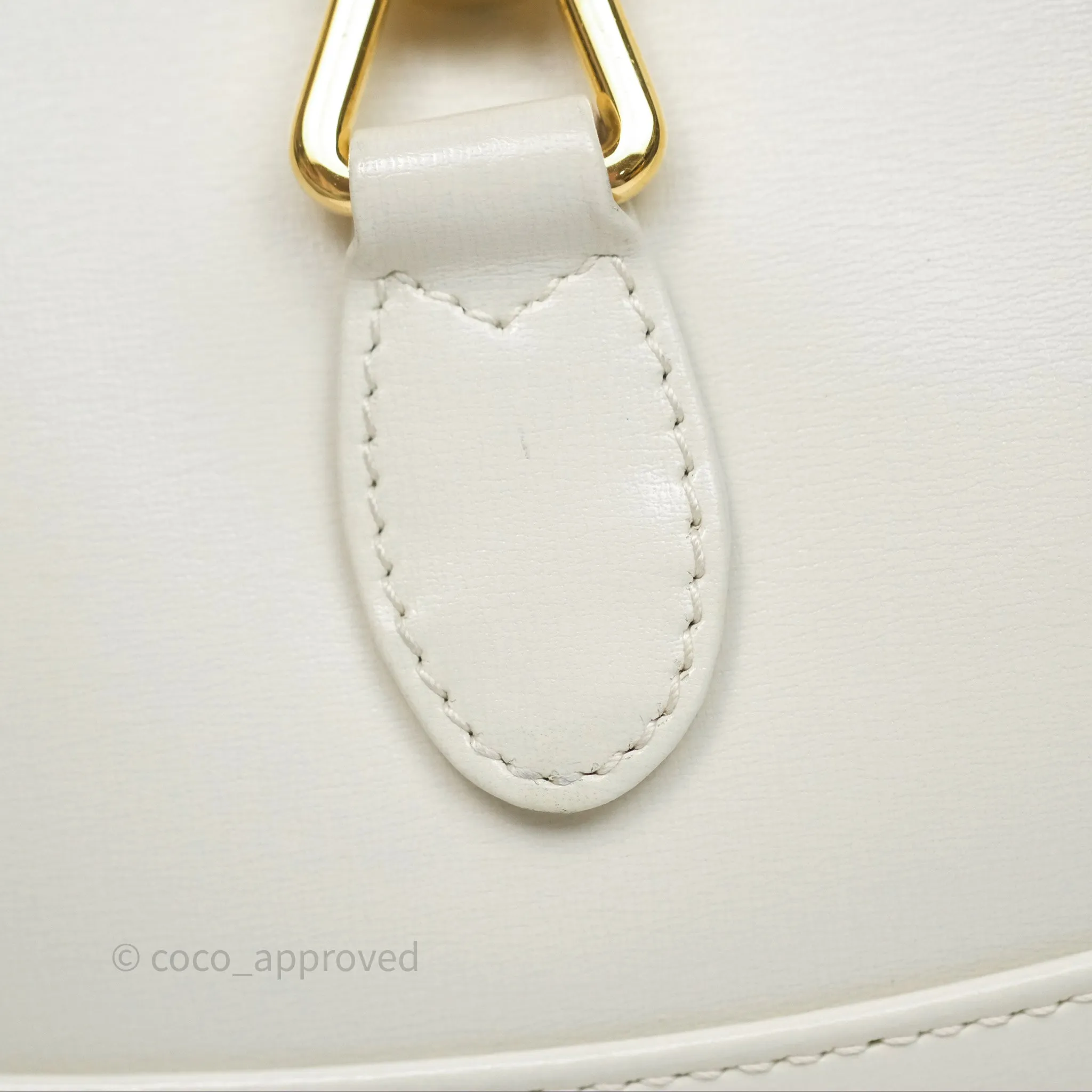 Gucci Jackie 1961 White Small Shoulder Bag Gold Hardware