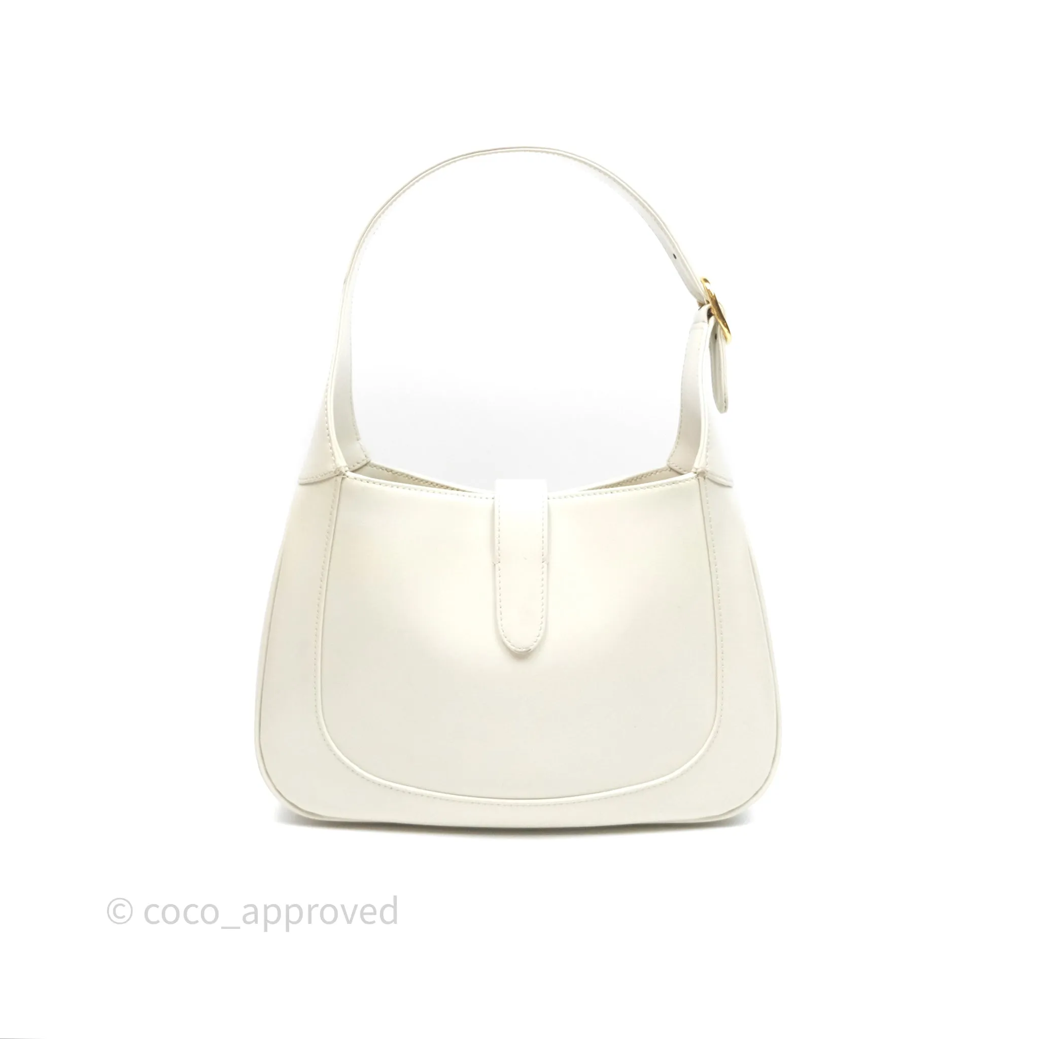 Gucci Jackie 1961 White Small Shoulder Bag Gold Hardware
