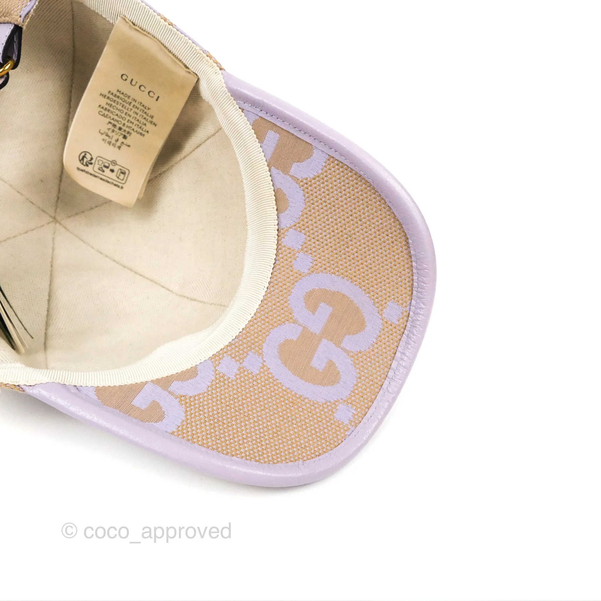 Gucci Jumbo GG Canvas Baseball Hat Lilac