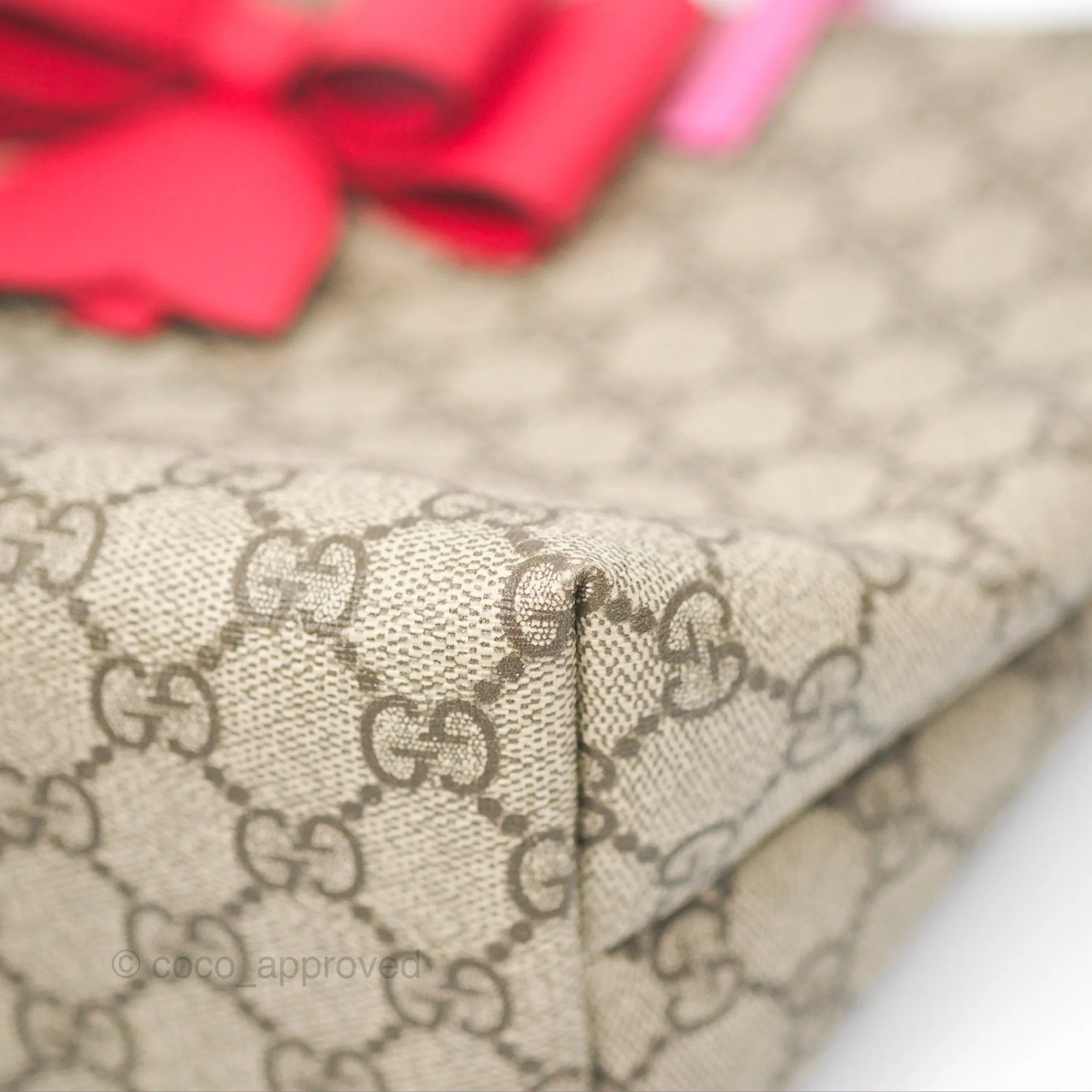 Gucci Kids Bow Tote Bag GG Supreme Monogram