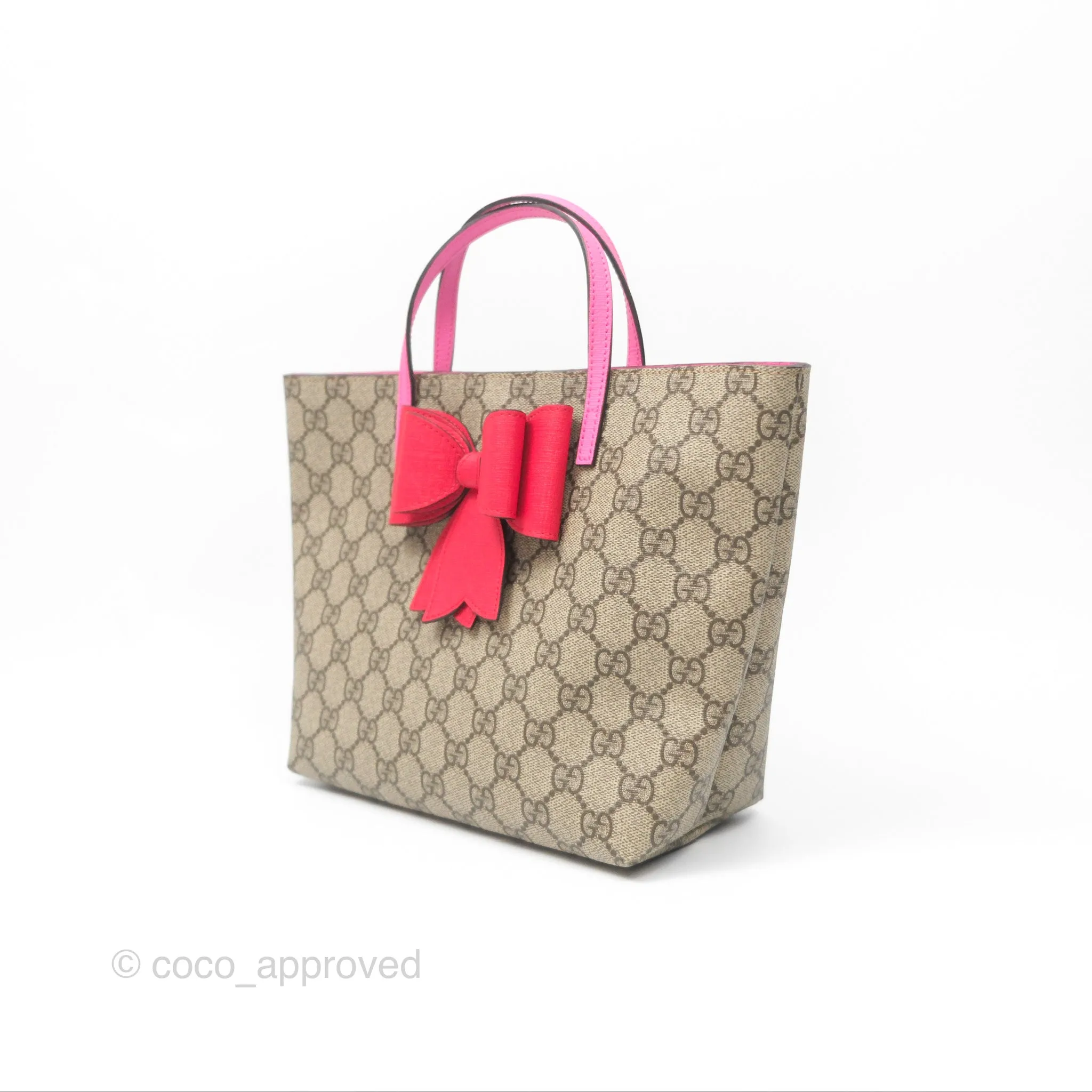 Gucci Kids Bow Tote Bag GG Supreme Monogram
