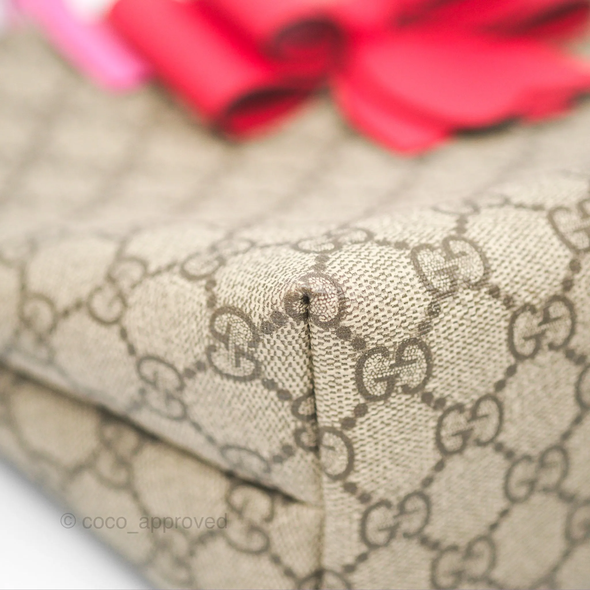 Gucci Kids Bow Tote Bag GG Supreme Monogram