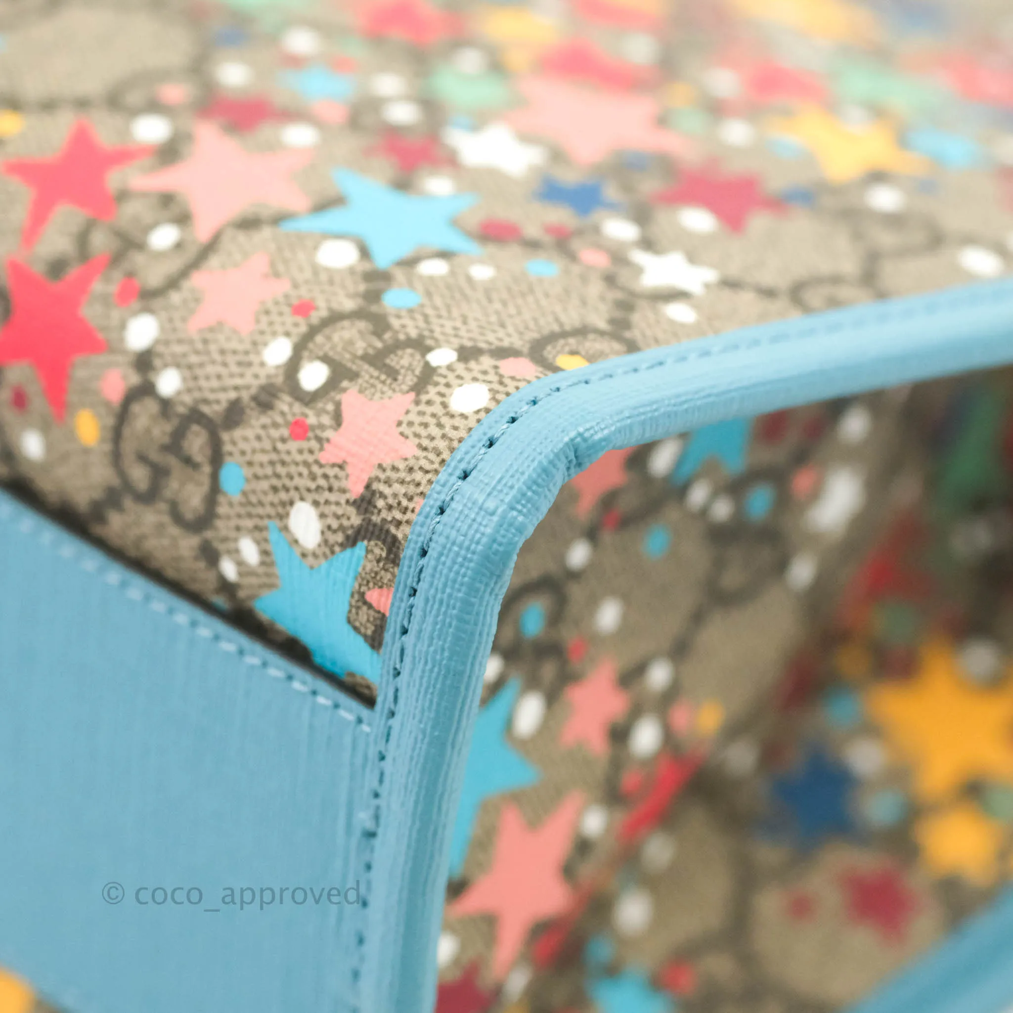 Gucci Kids Tote Bag GG Star Printed Blue