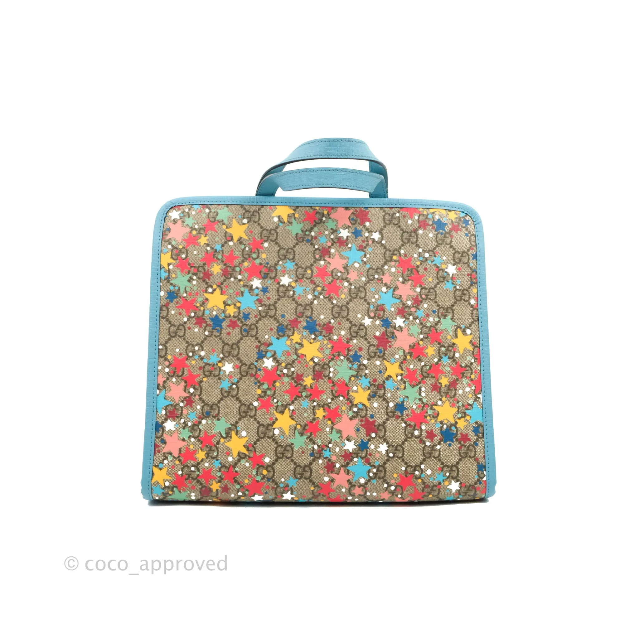 Gucci Kids Tote Bag GG Star Printed Blue