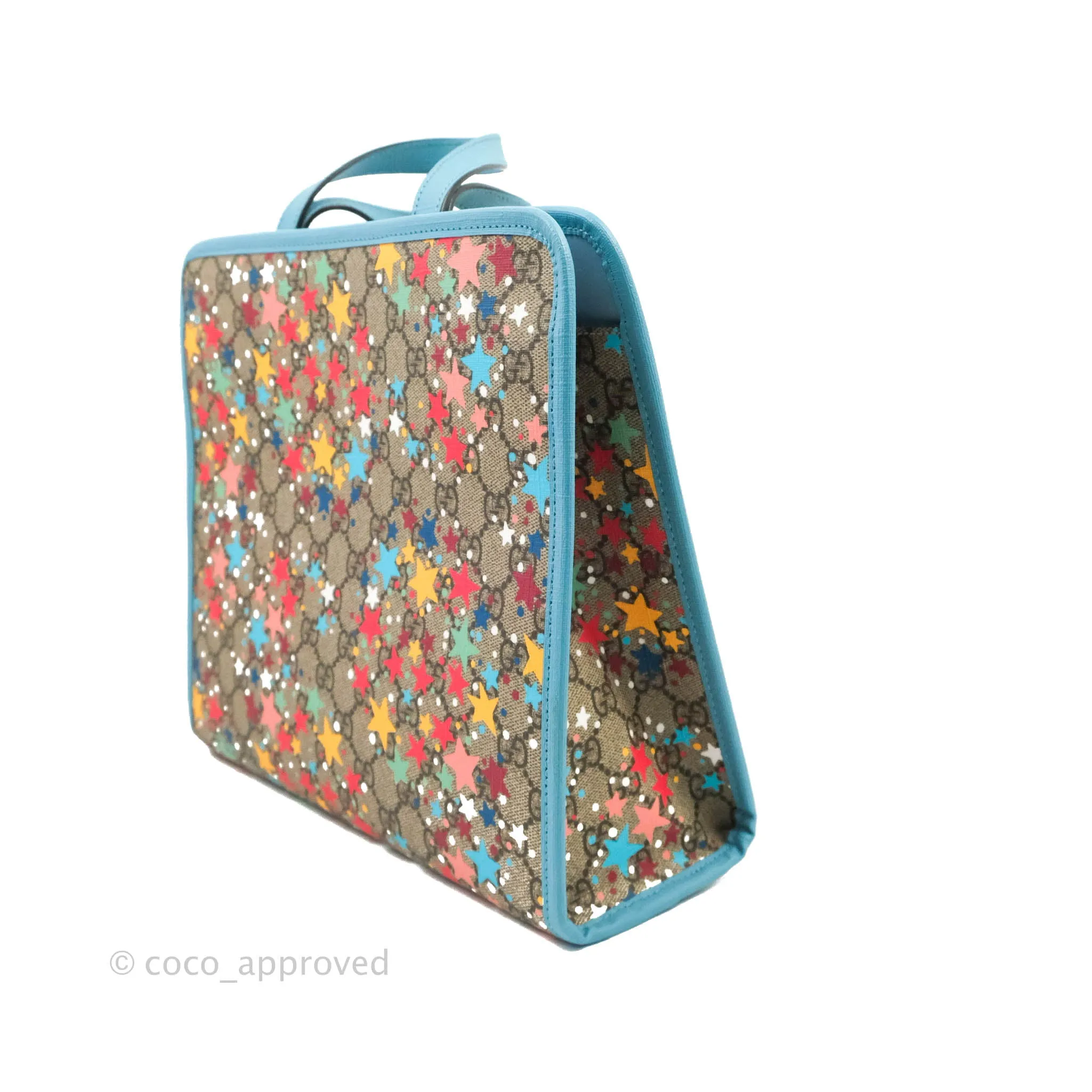 Gucci Kids Tote Bag GG Star Printed Blue