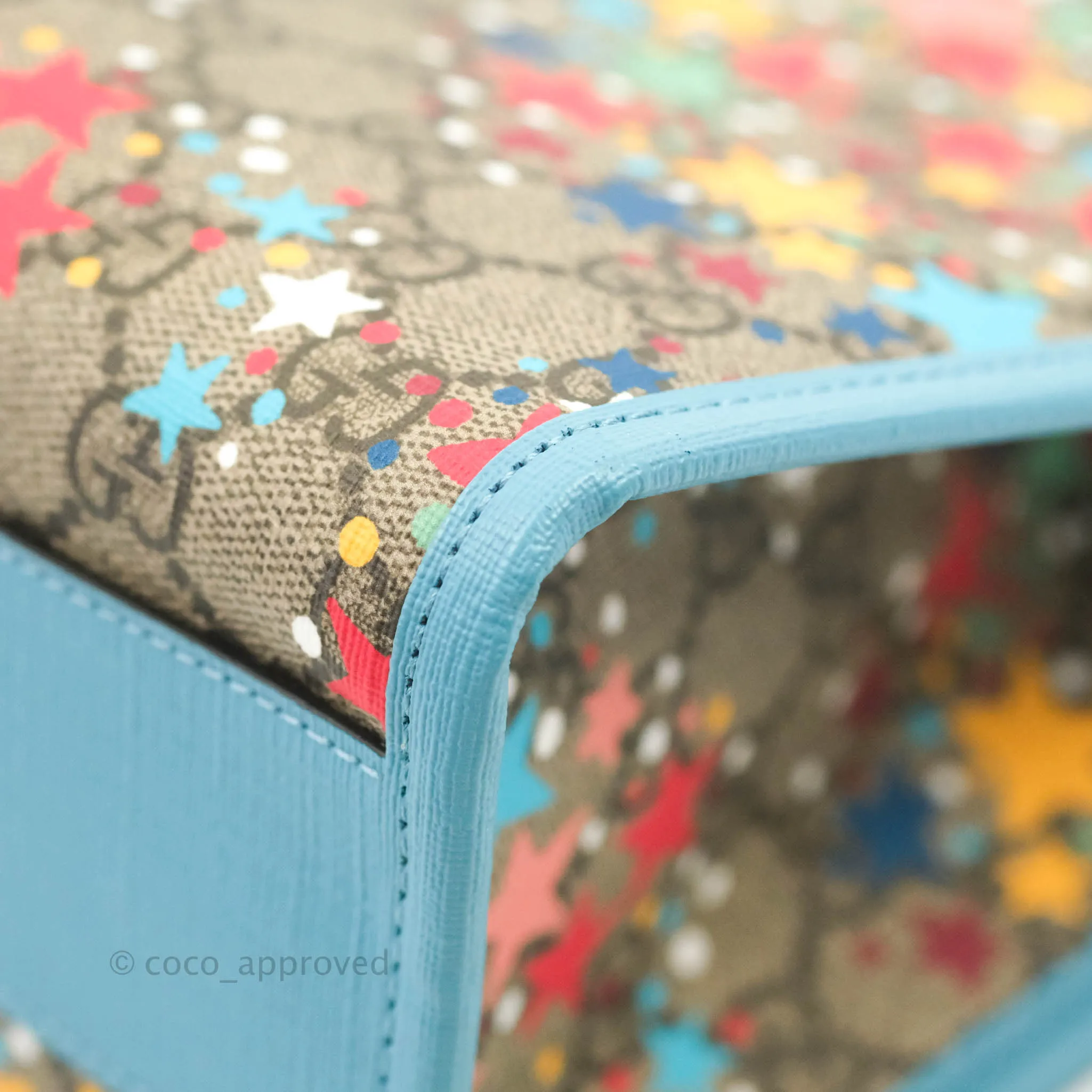 Gucci Kids Tote Bag GG Star Printed Blue