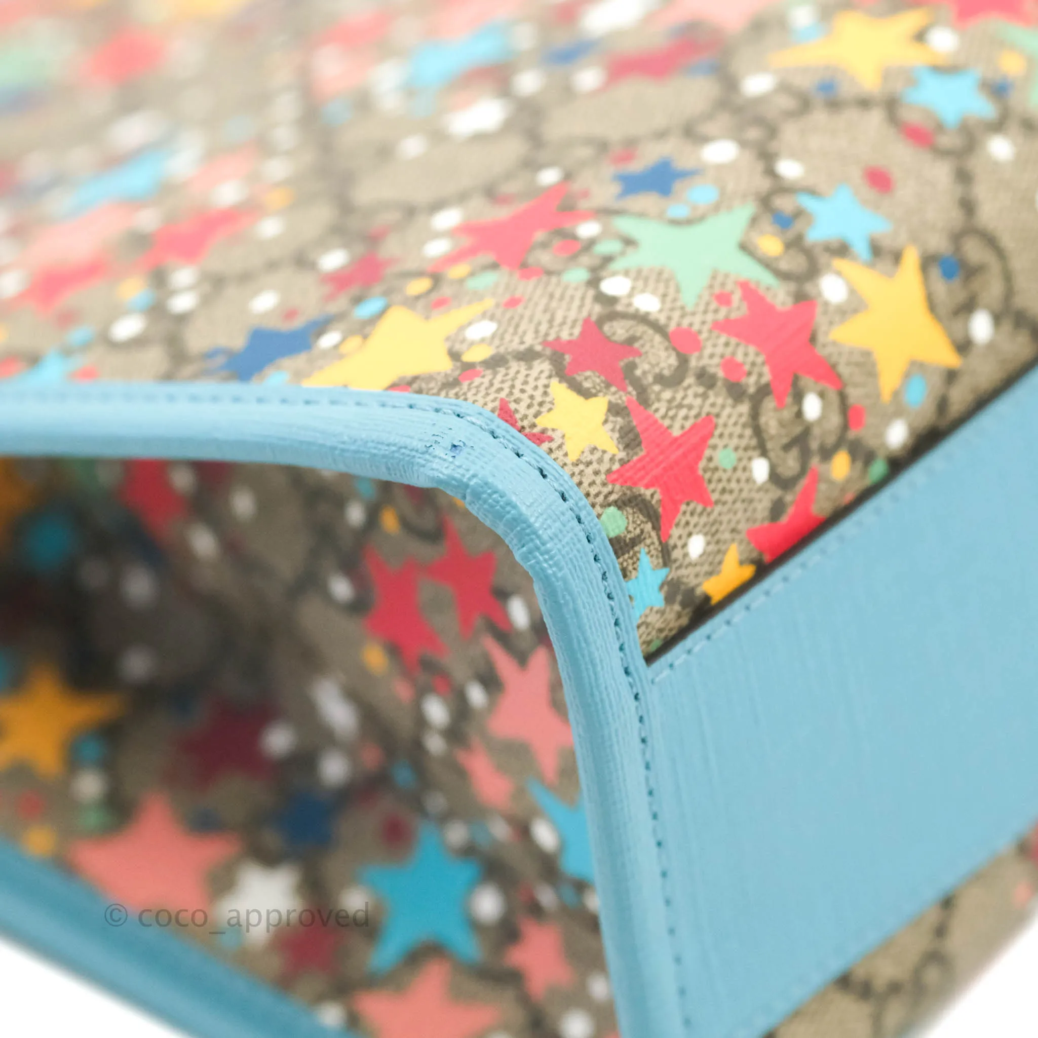 Gucci Kids Tote Bag GG Star Printed Blue
