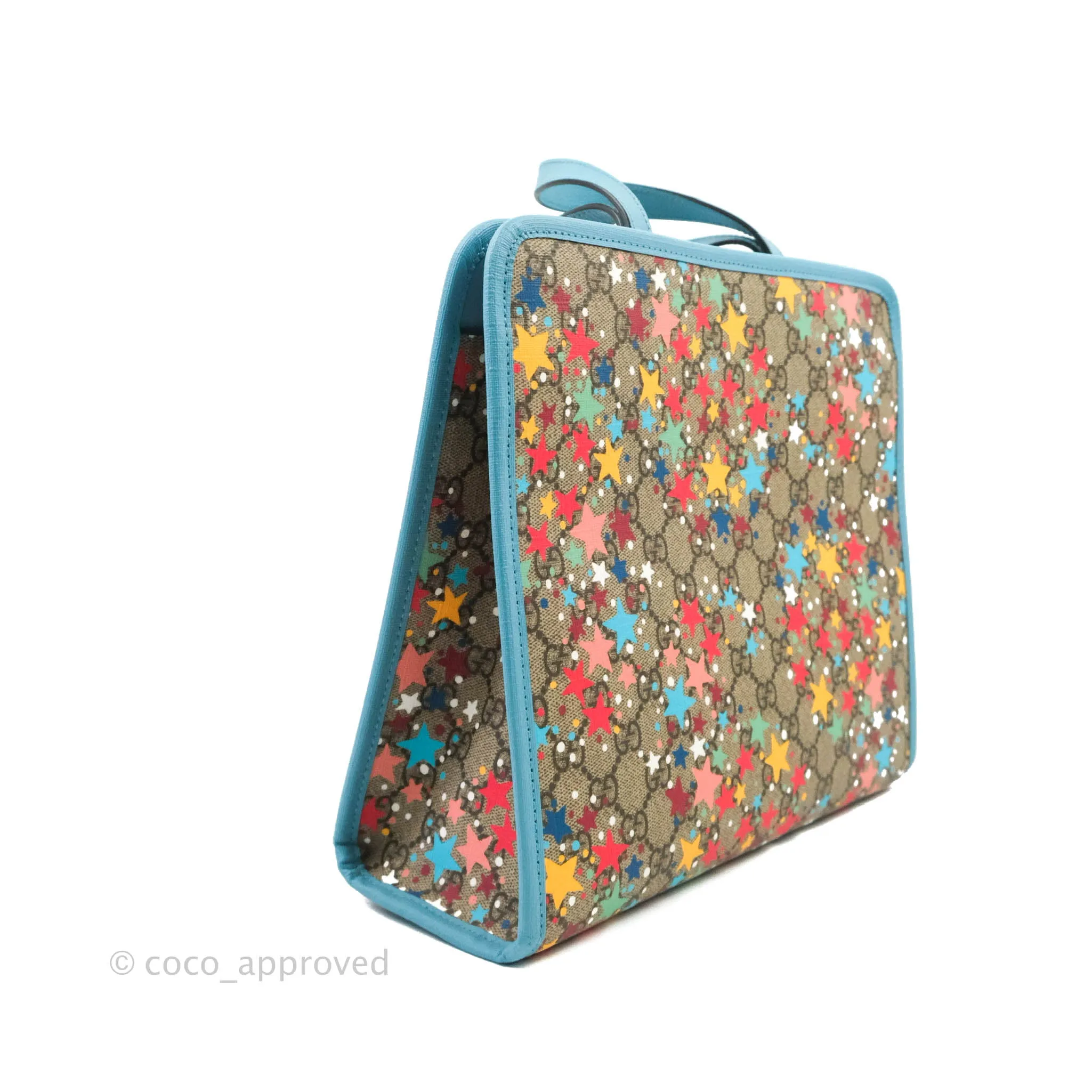 Gucci Kids Tote Bag GG Star Printed Blue