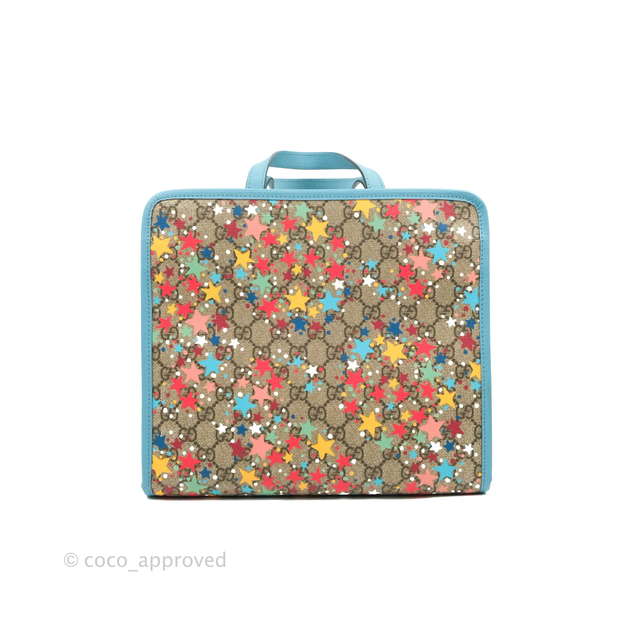 Gucci Kids Tote Bag GG Star Printed Blue