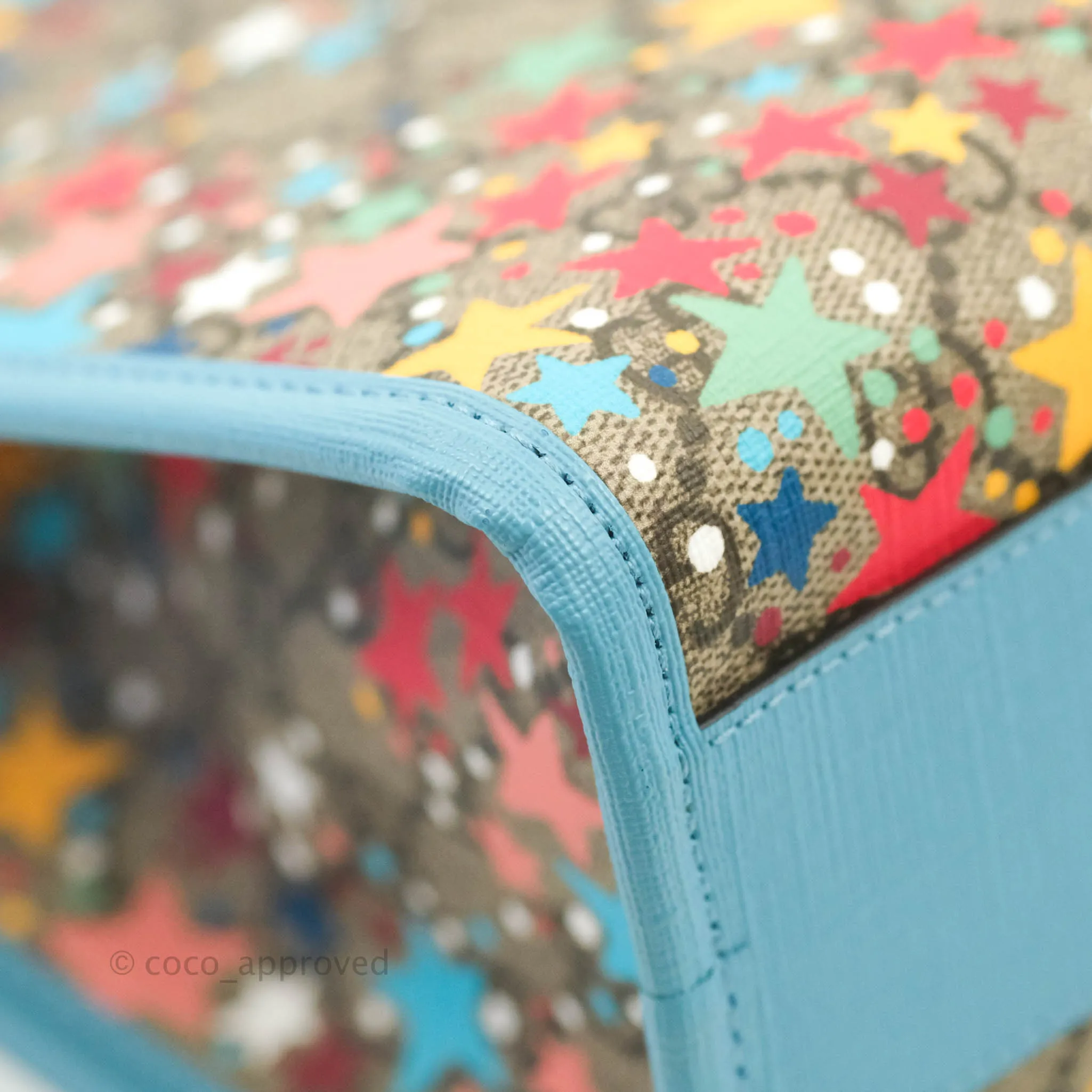 Gucci Kids Tote Bag GG Star Printed Blue