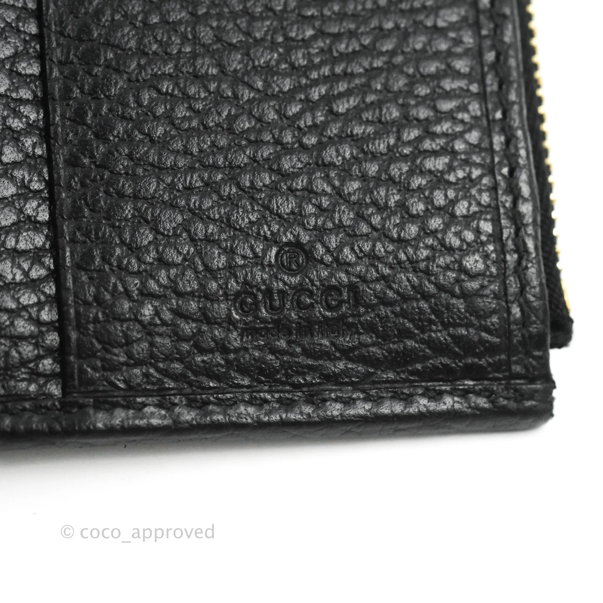 Gucci Marmont Zipped Card Holder Black