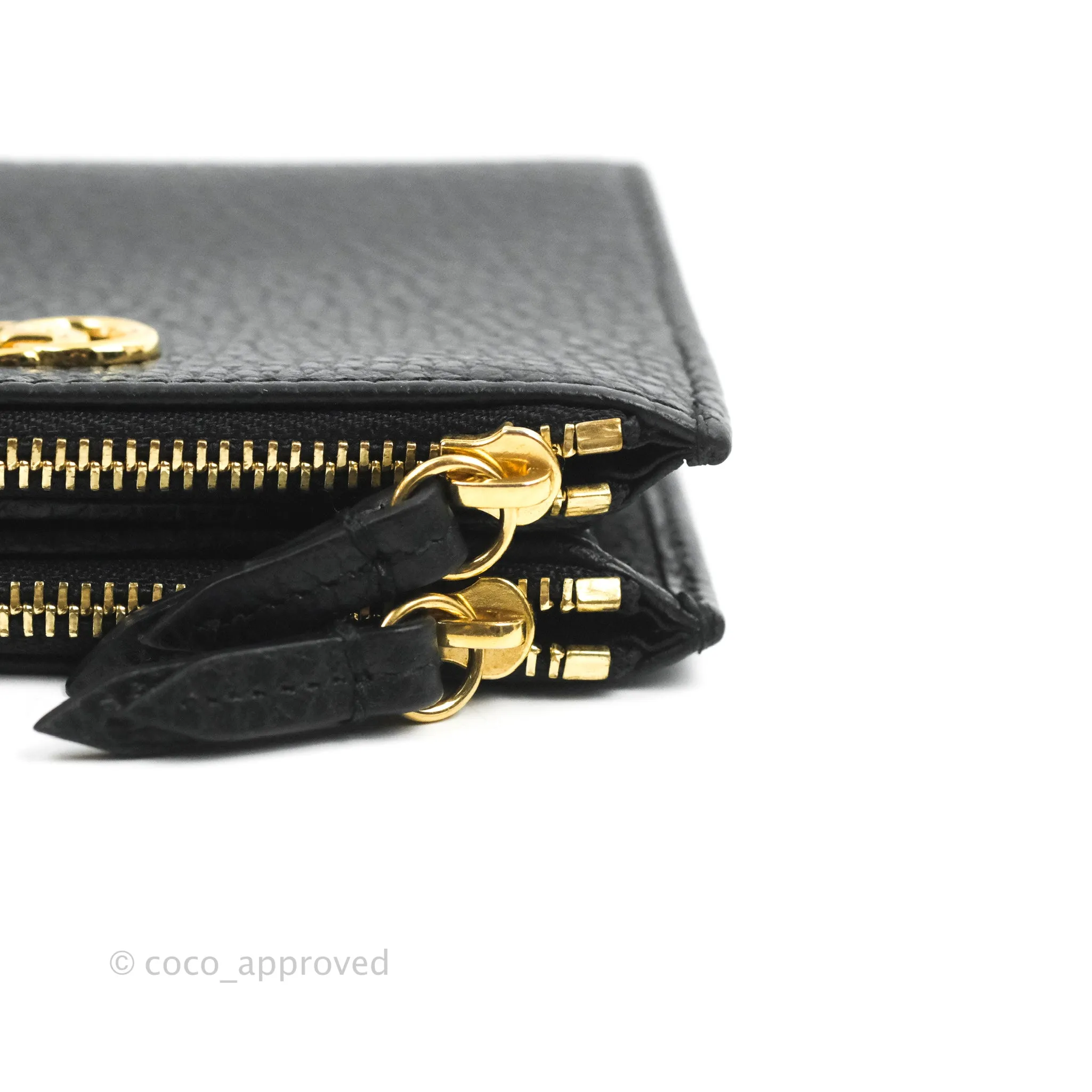 Gucci Marmont Zipped Card Holder Black