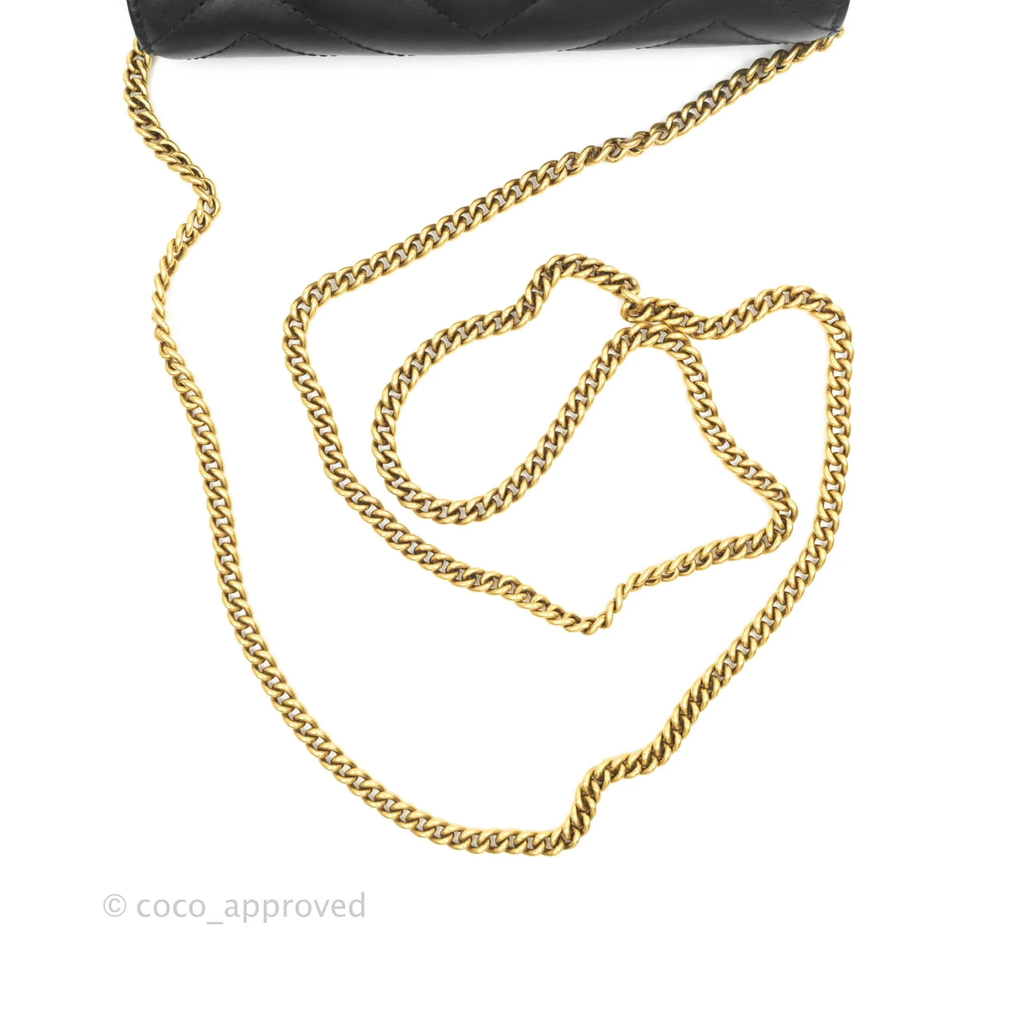 Gucci Matelasse GG Marmont Mini Bag Black Calfskin Gold Hardware