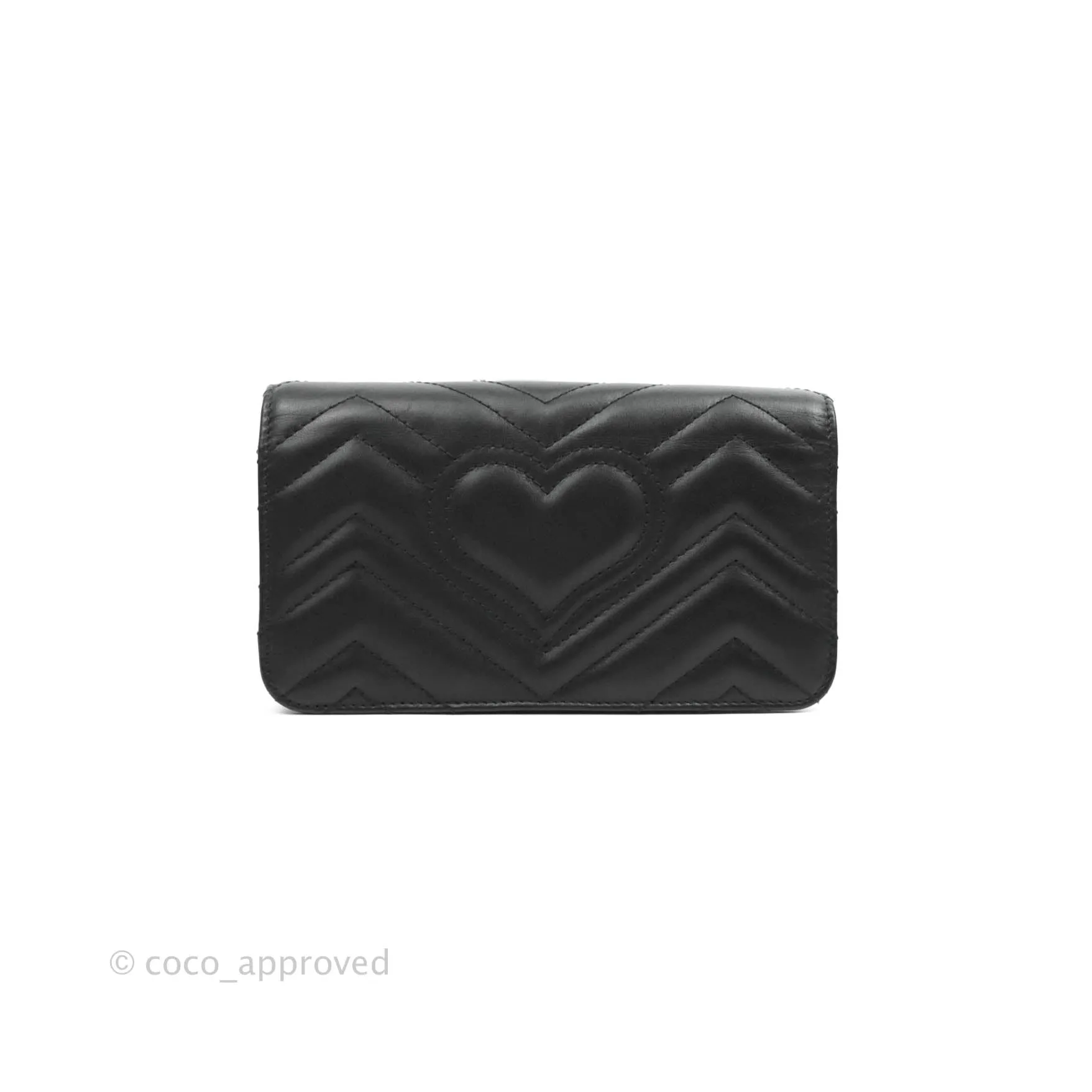 Gucci Matelasse GG Marmont Mini Bag Black Calfskin Gold Hardware